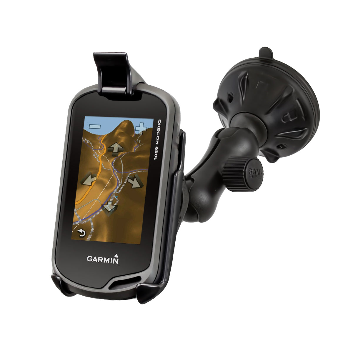 RAM® Twist-Lock™ low-profile zuignaphouder voor Garmin Oregon + meer