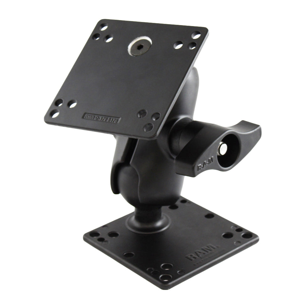 RAM® dubbele kogelhouder met twee staalversterkte 100x100mm VESA-platen