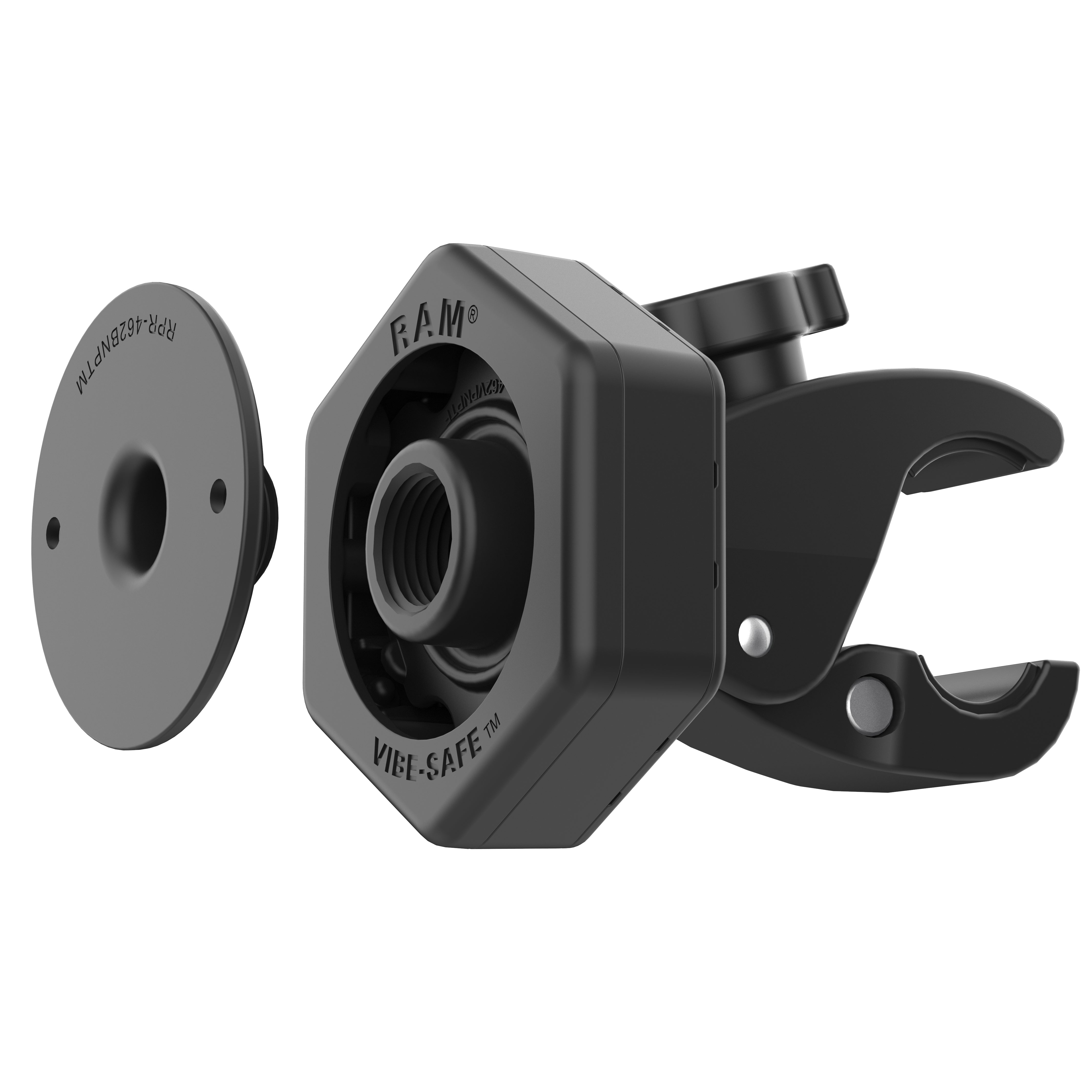 Base con abrazadera pequeña RAM® Tough-Claw™ con adaptador Vibe-Safe™