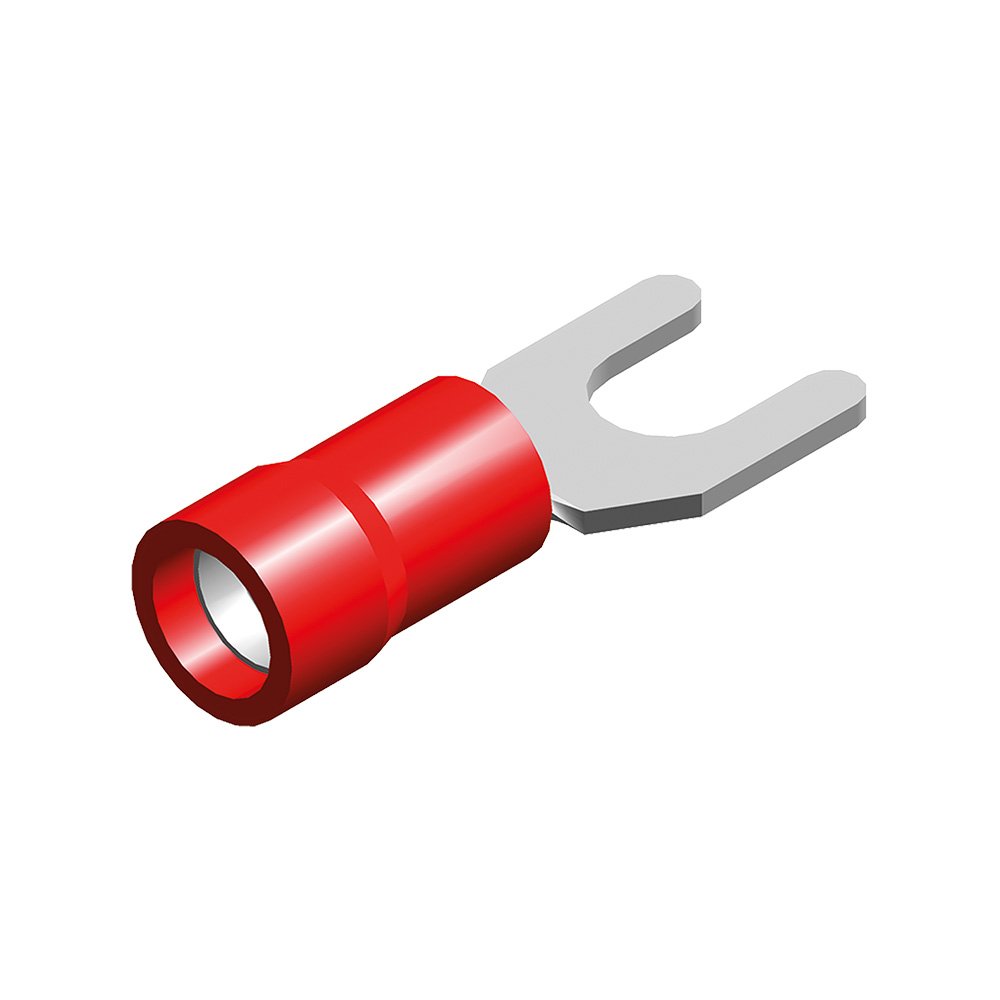 Cosse 4,3mm à fourche rouge