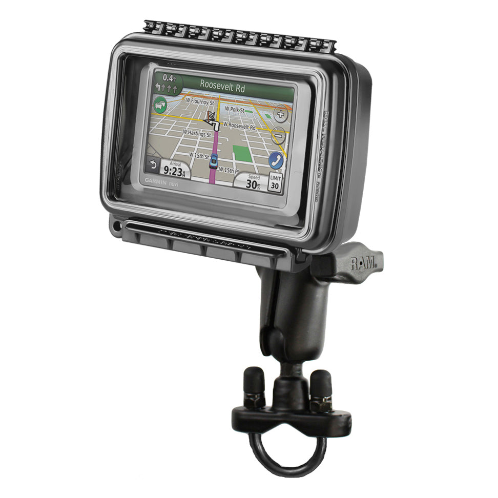 RAM® Aqua Box® met stuur-U-bouthouder voor medium-brede toestellen