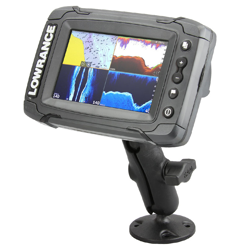 RAM® composiet dubbele kogelhouder voor Lowrance Elite-4 & Mark-4 Series