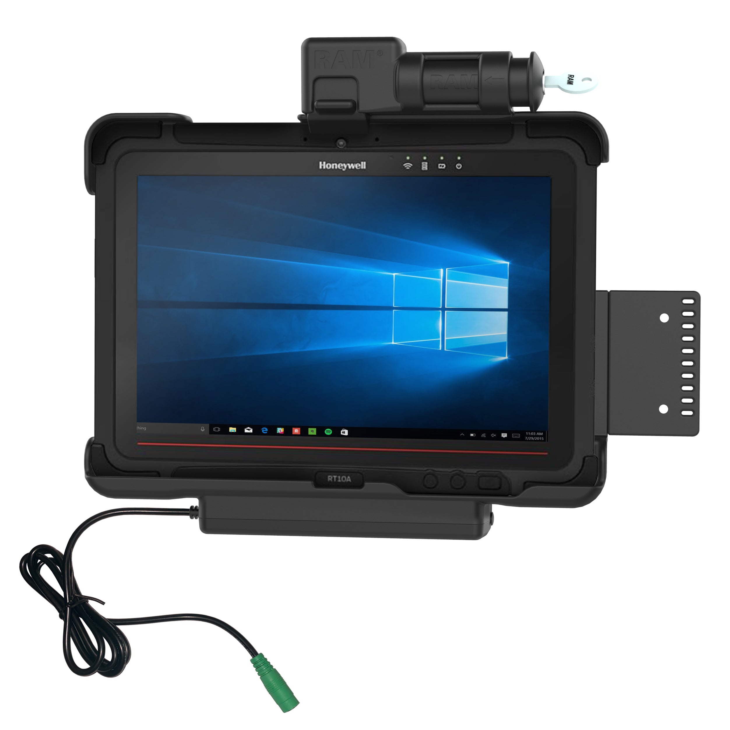 Stacja dokująca RAM® z zamkiem na klucz do tabletu Honeywell RT10