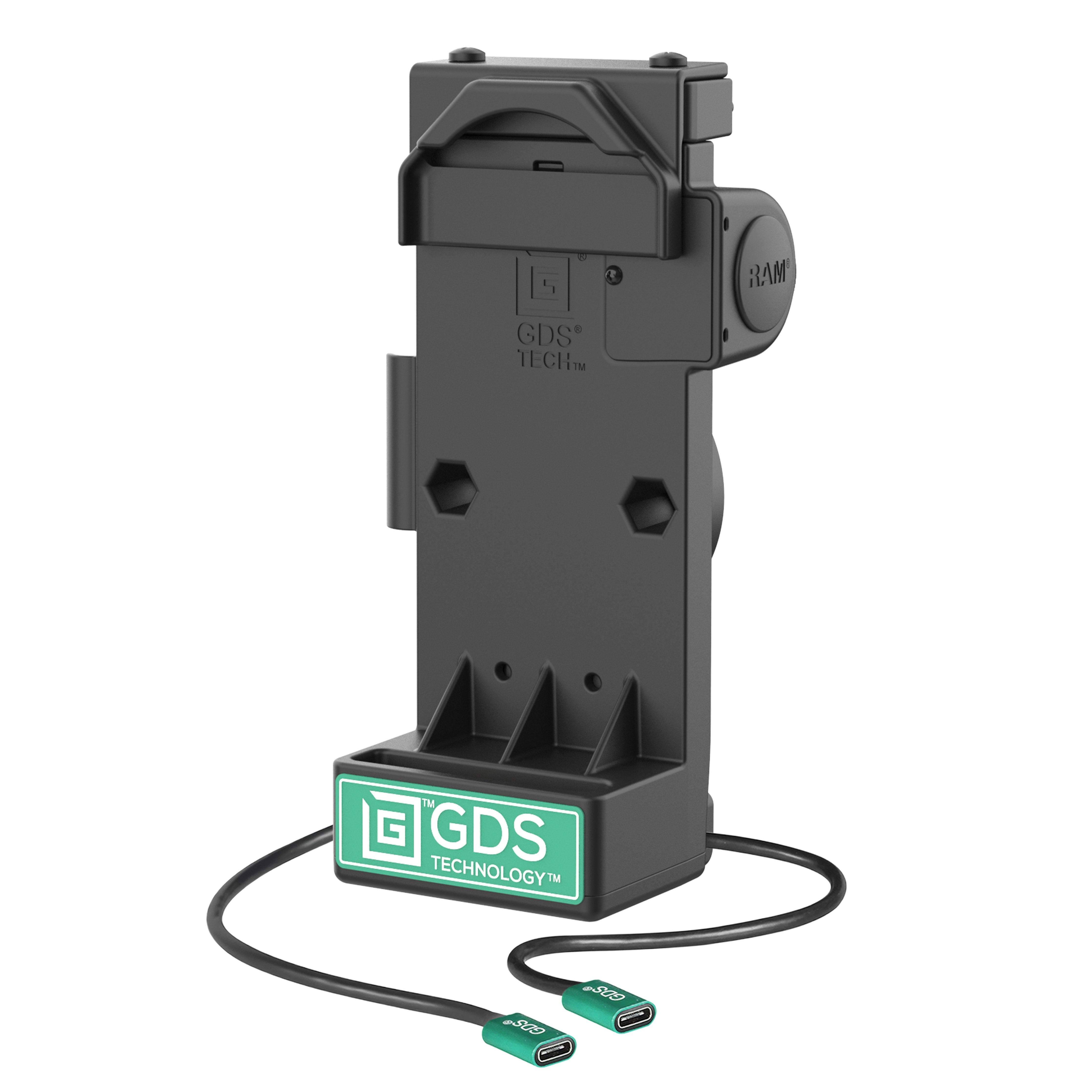 GDS® Uni-Conn™ veerbelaste Power + Single USB-C dock