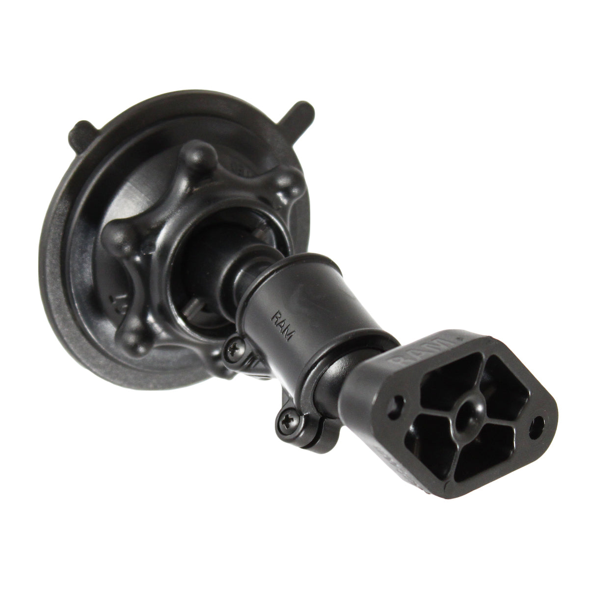RAM® Snap-Link korte dubbele kom zuignaphouder met Diamond-plaat