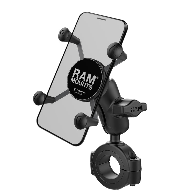 RAM® X-Grip® telefoonhouder met RAM® Torque™ grote railbasis - kort