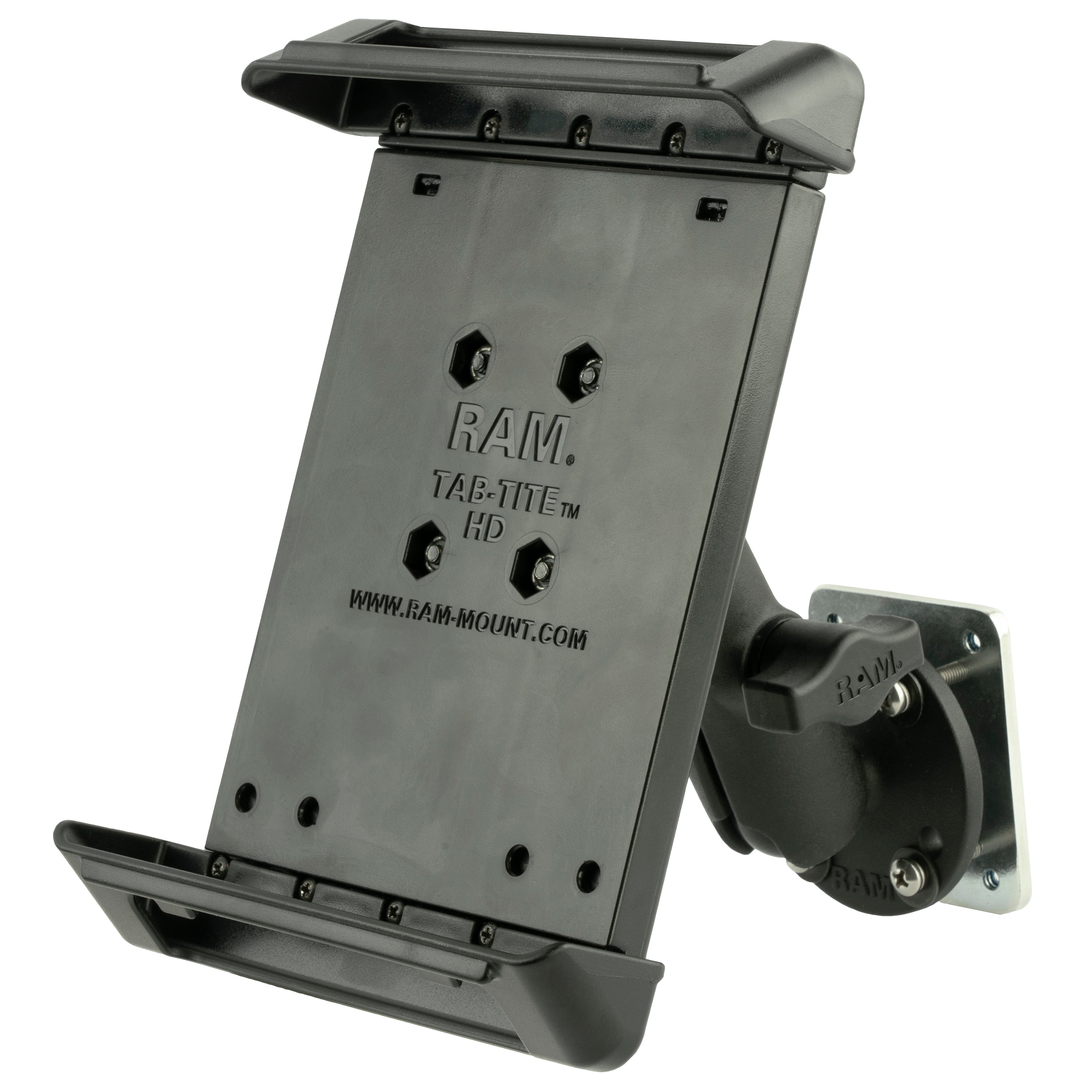 RAM® Tab-Tite™ doorschroefhouder met montageplaat voor kleine tablets