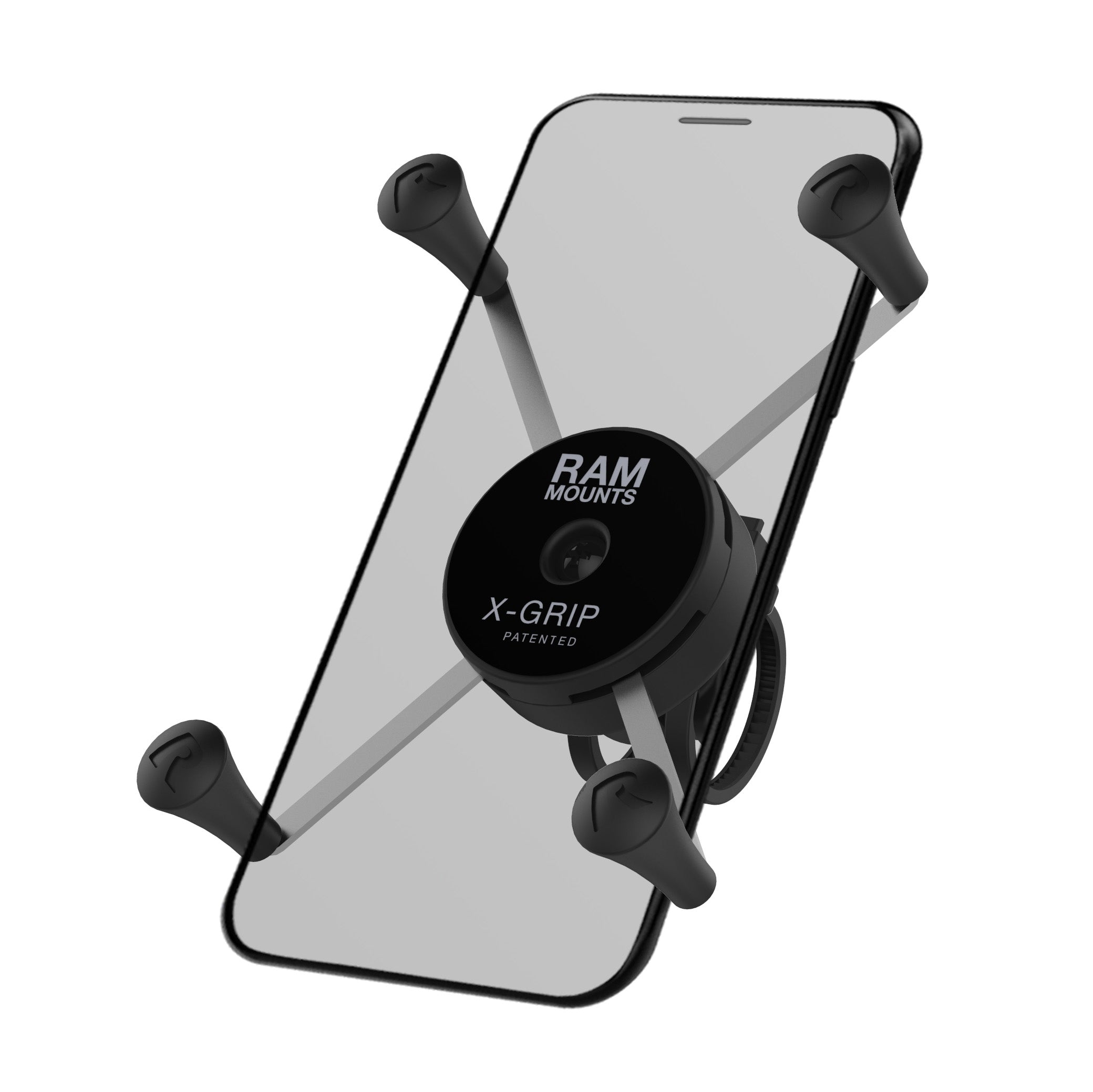 RAM® X-Grip® houder voor grote telefoons met low-profile kabelbinder-stuurbasis