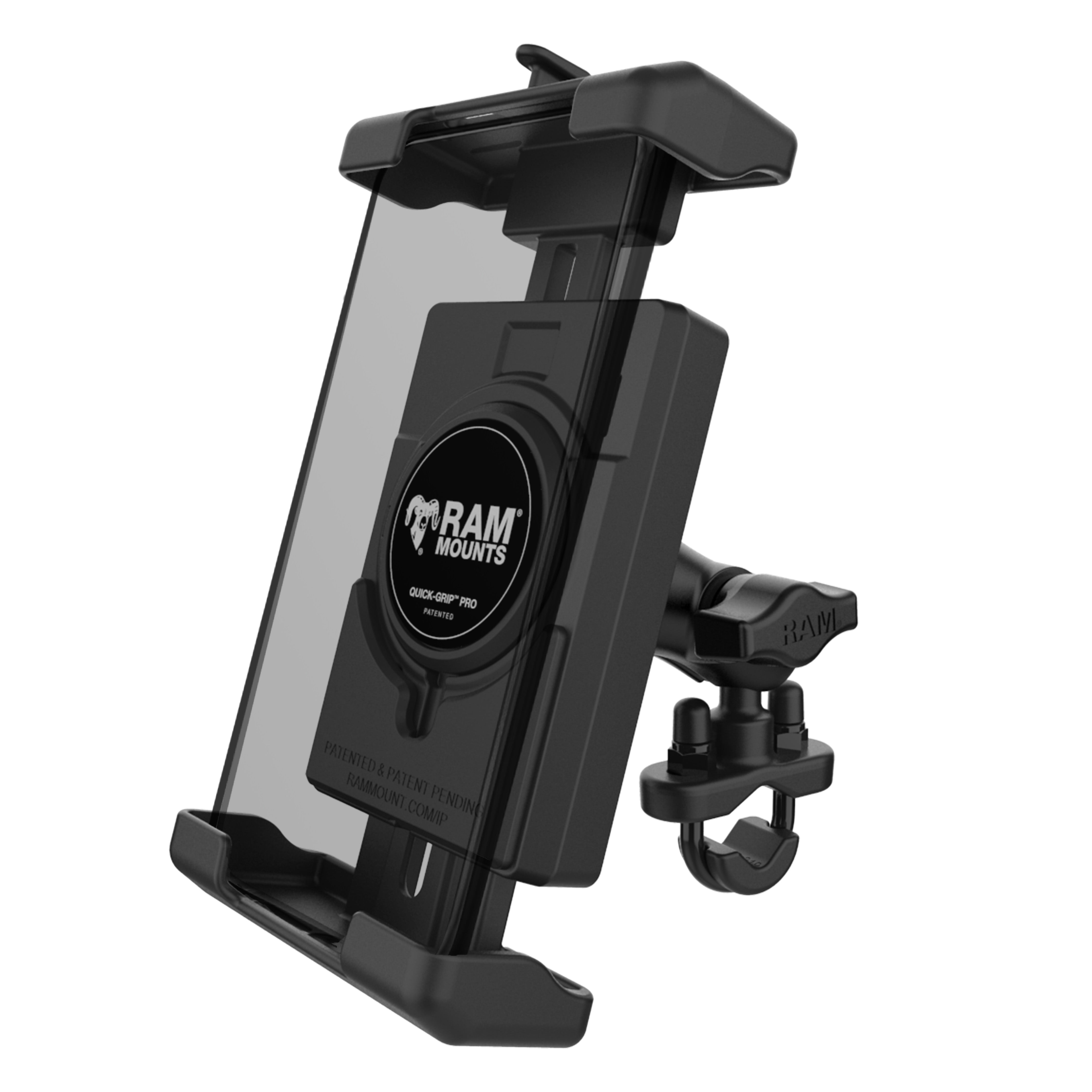 RAM® Quick-Grip™ Pro XL telefoonhouder met stuur-U-bout-basis - Kort