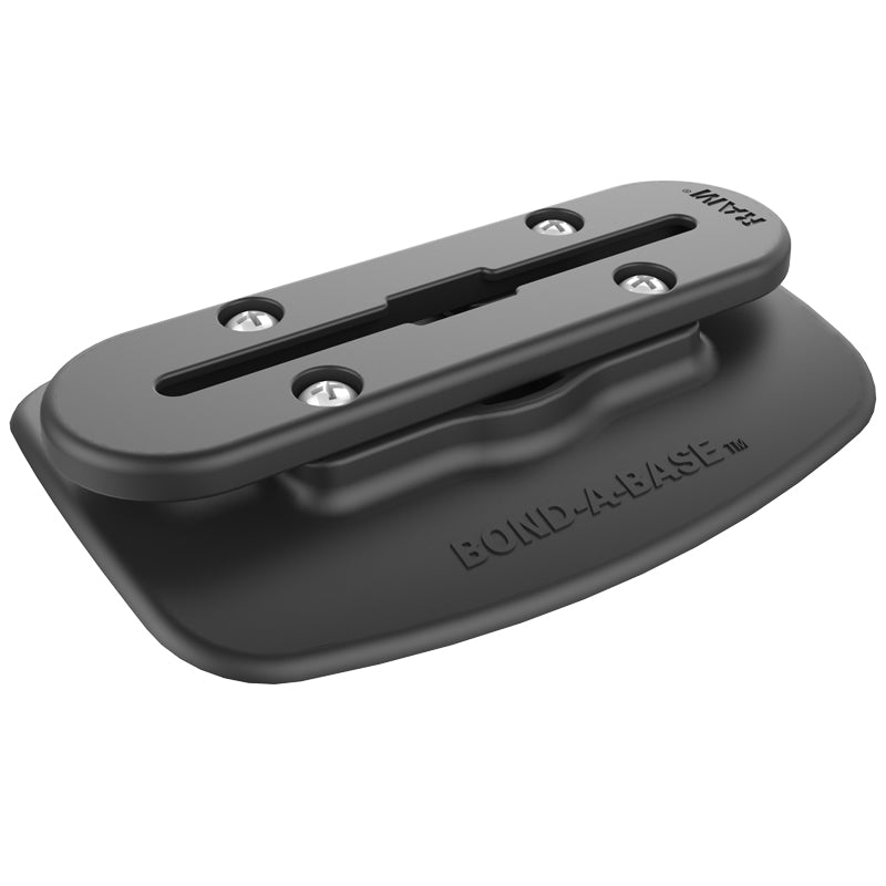 Base autoadhesiva negra RAM® Bond-A-Base™ con RAM® Tough-Track™