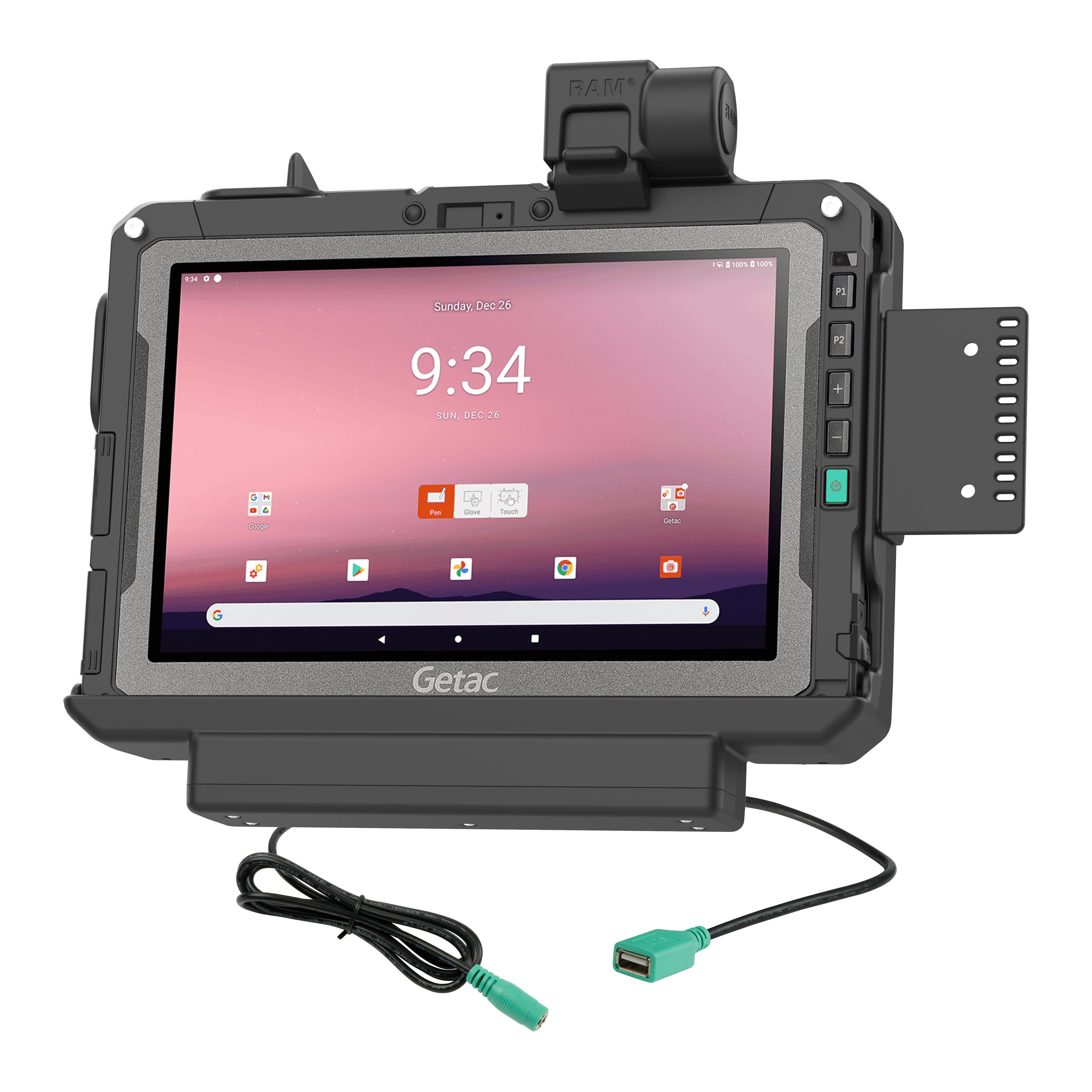 Stacja dokująca RAM® Power + Data Dock do Getac ZX10