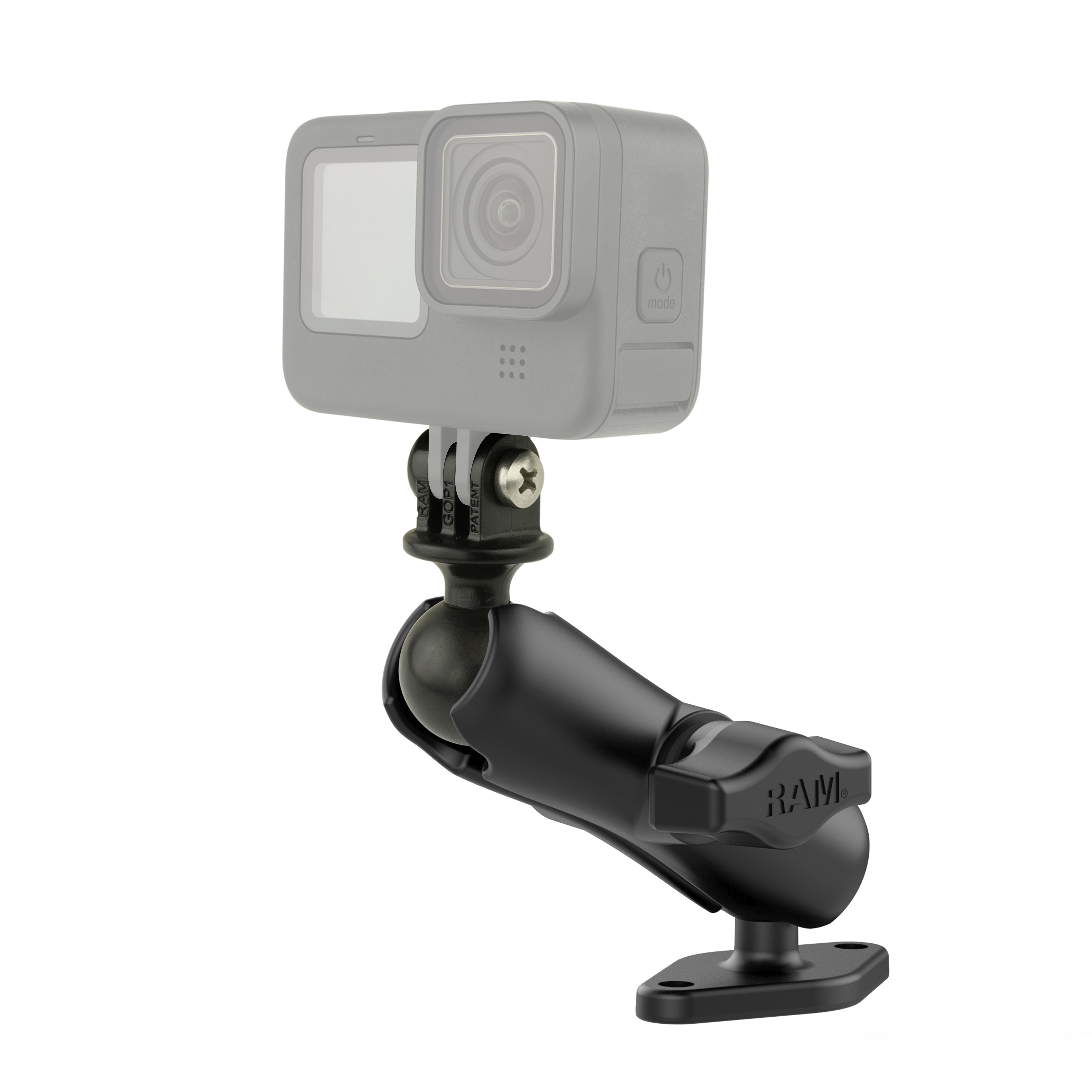 RAM® double ball diamond mount with action camera adapter