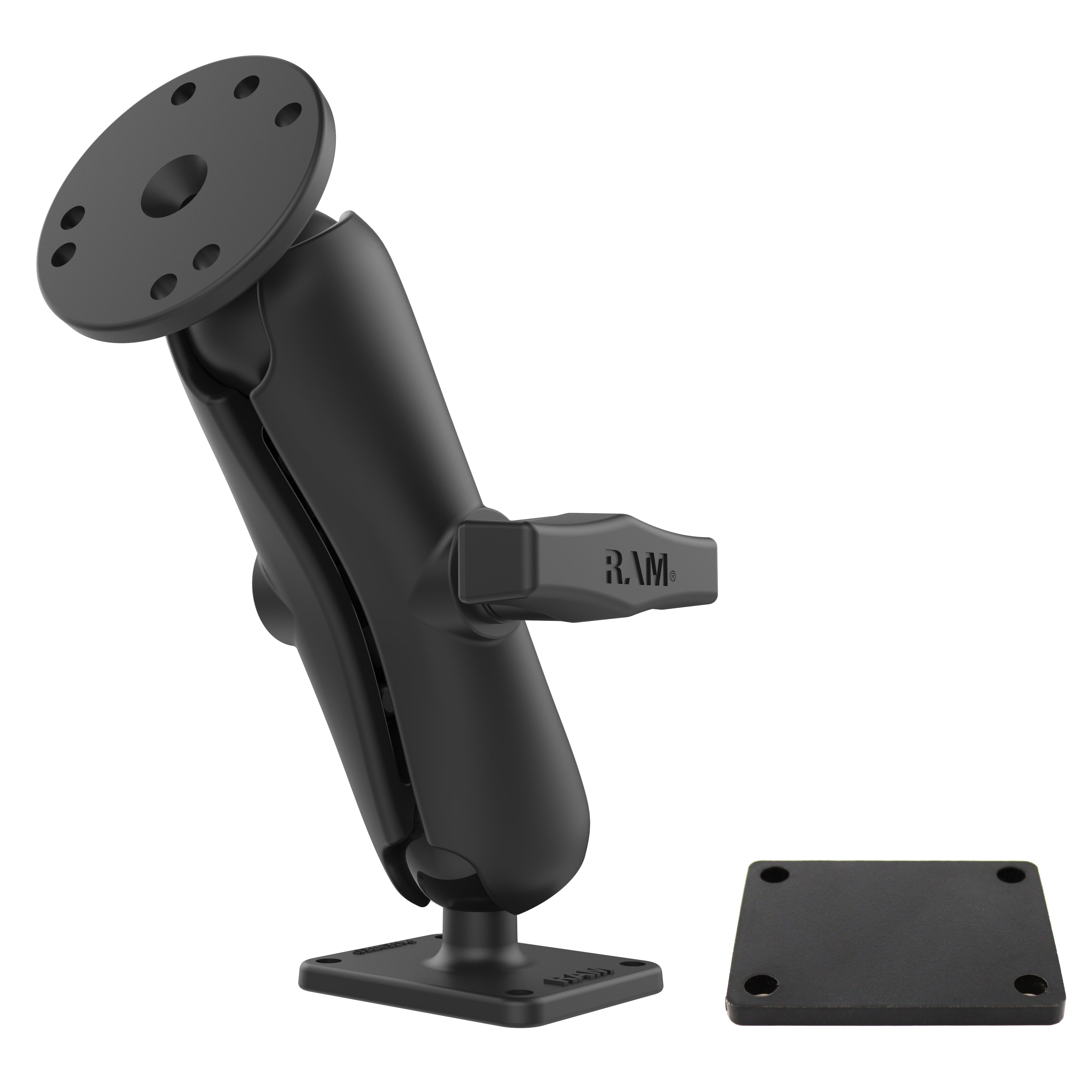 RAM® dubbele kogelhouder – aluminium montageplaat medium
