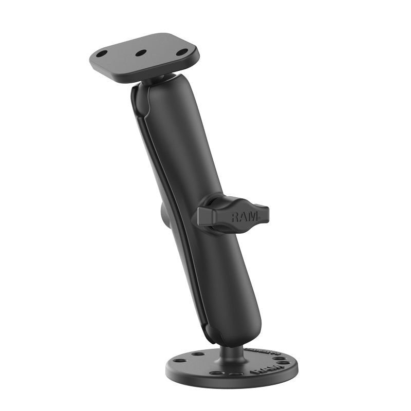 RAM® dubbele kogel-inschroefhouder met ruitvormige plaat – lang