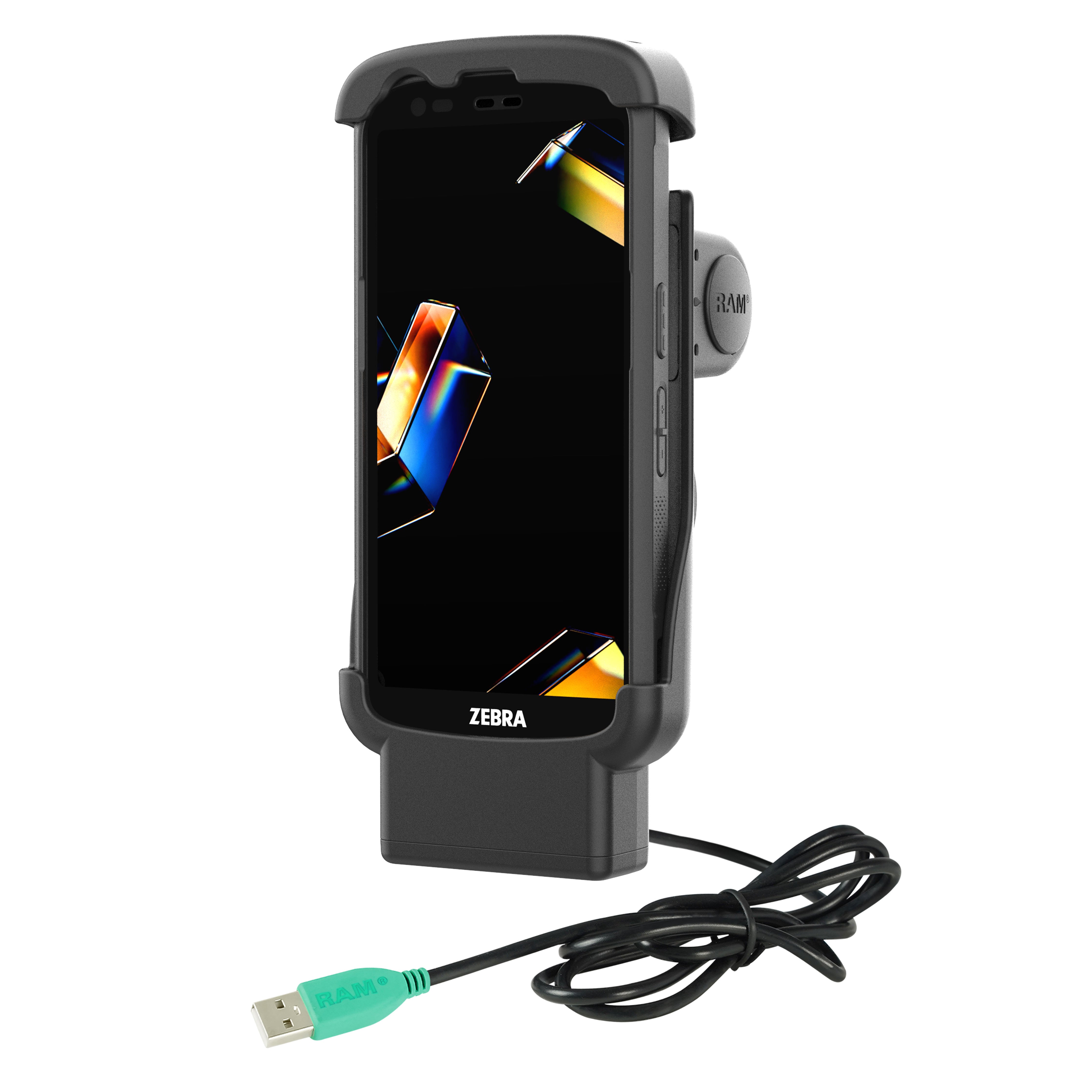 Base Form-Fit RAM® con alimentación para Zebra TC22 & TC27 con Boot