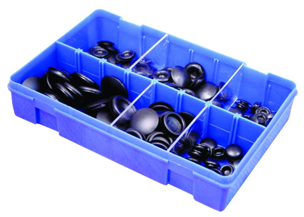 Assortiment afdekrubbers 120 stuks