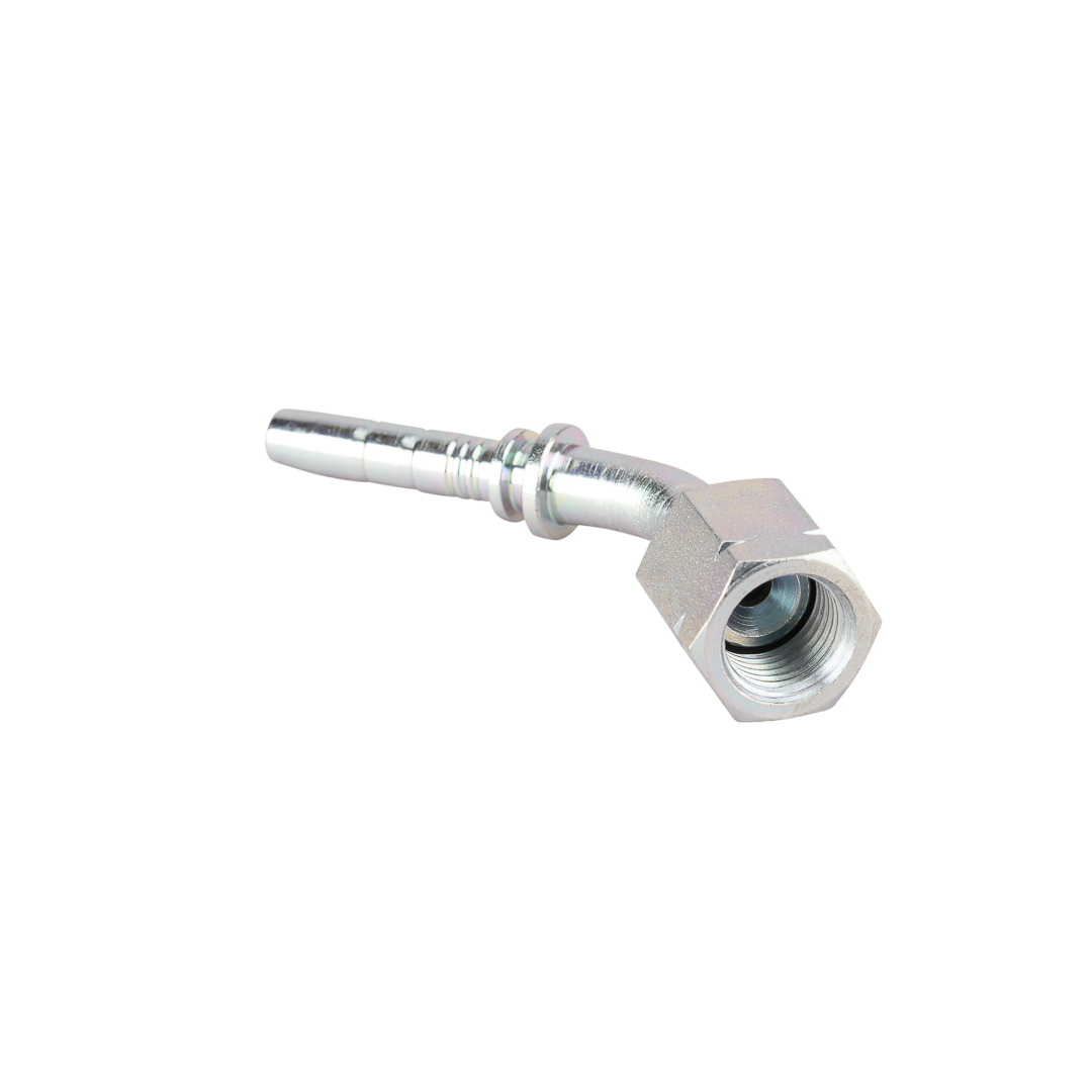 Fluiconnecto Aansluiting slangpilaar - 45° gebogen koppeling JIC 10815-05-04
