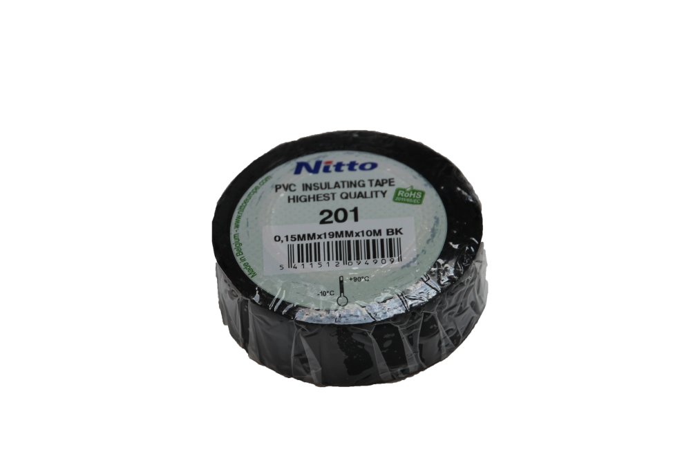 Ruban isolant noir 19mm/20m/0.19mm