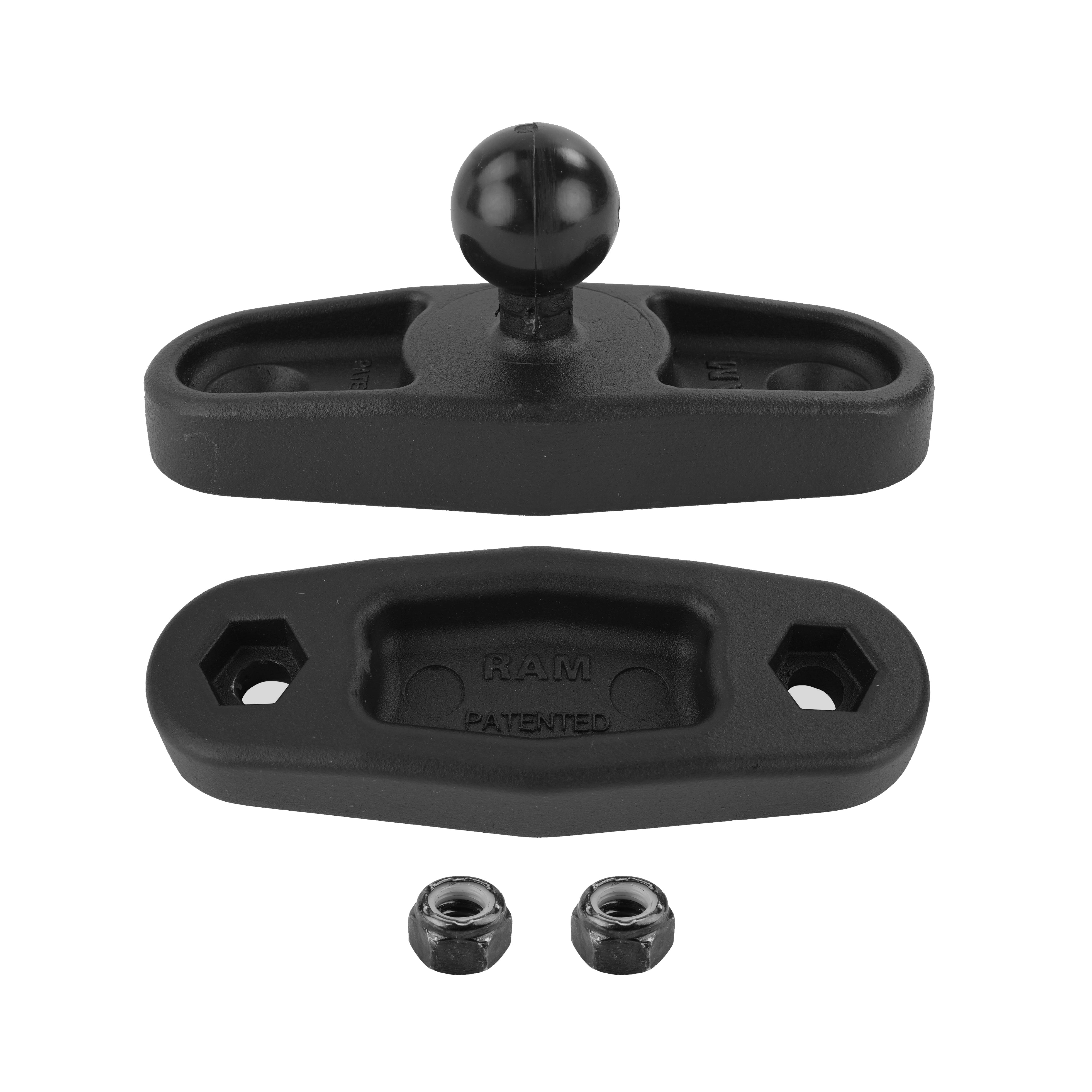 RAM® vierkante paalklembasis voor palen tot 3" breed zonder bouten