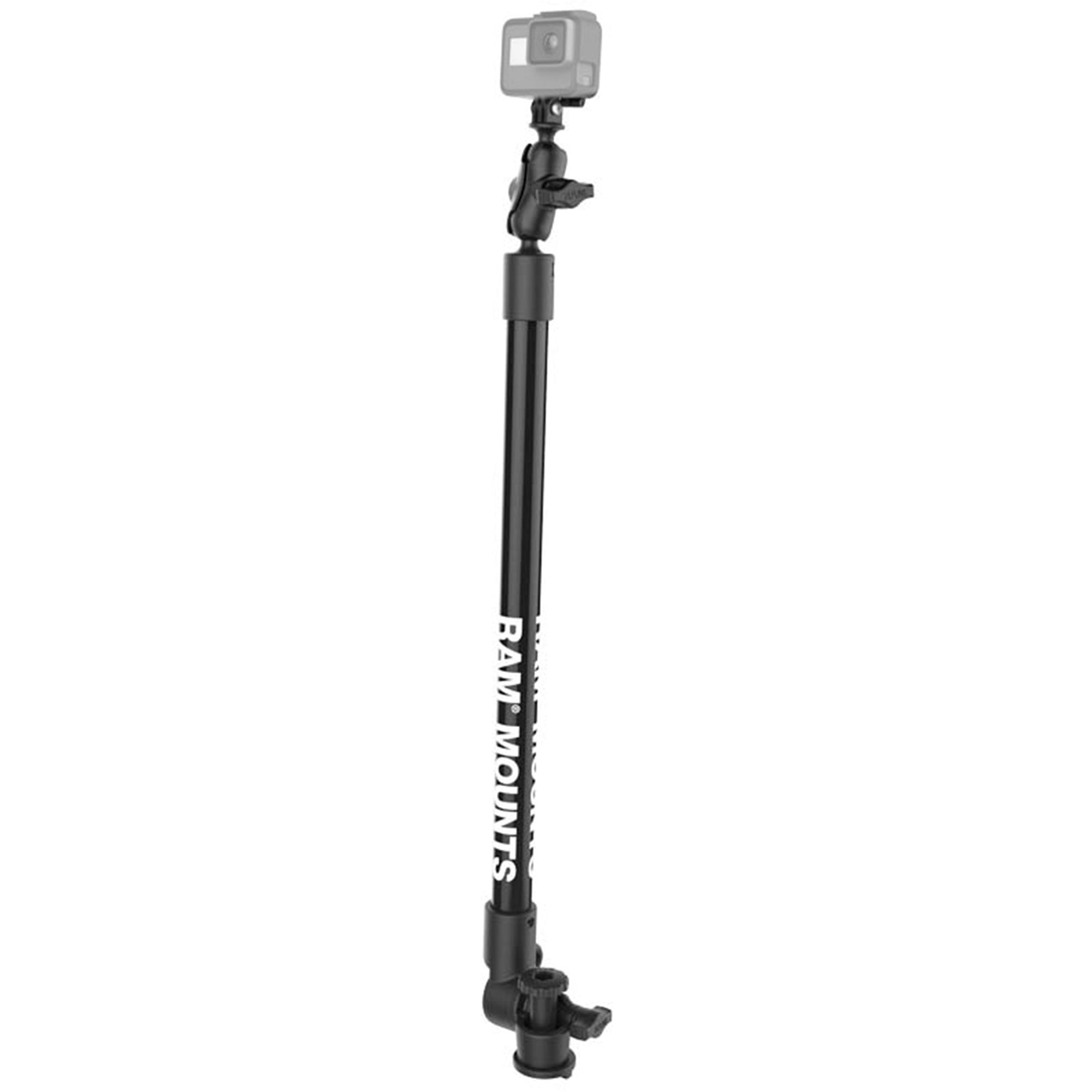 RAM® Tough-Pole™ camerahouder met enkele buis en RAM® Track-Node™ basis