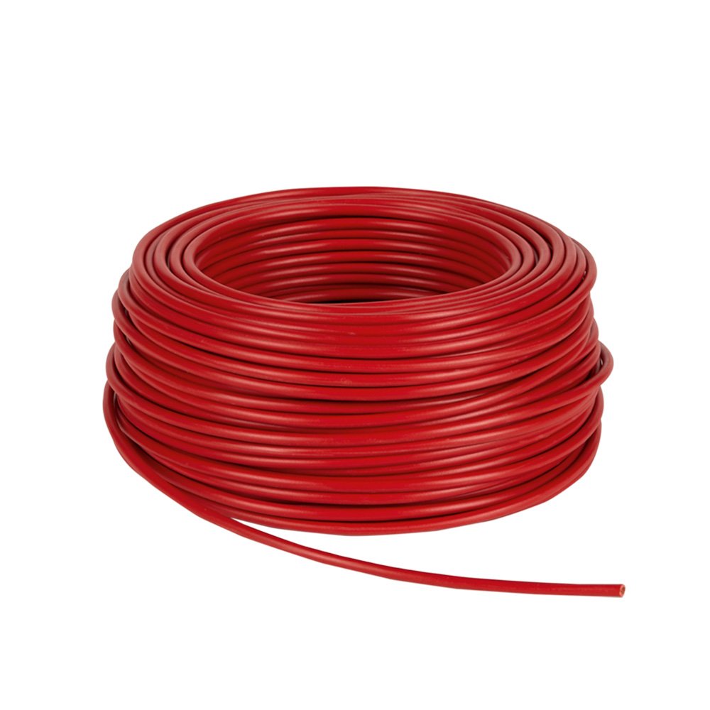Ledning - 4mm² - 50m - kasse - rød