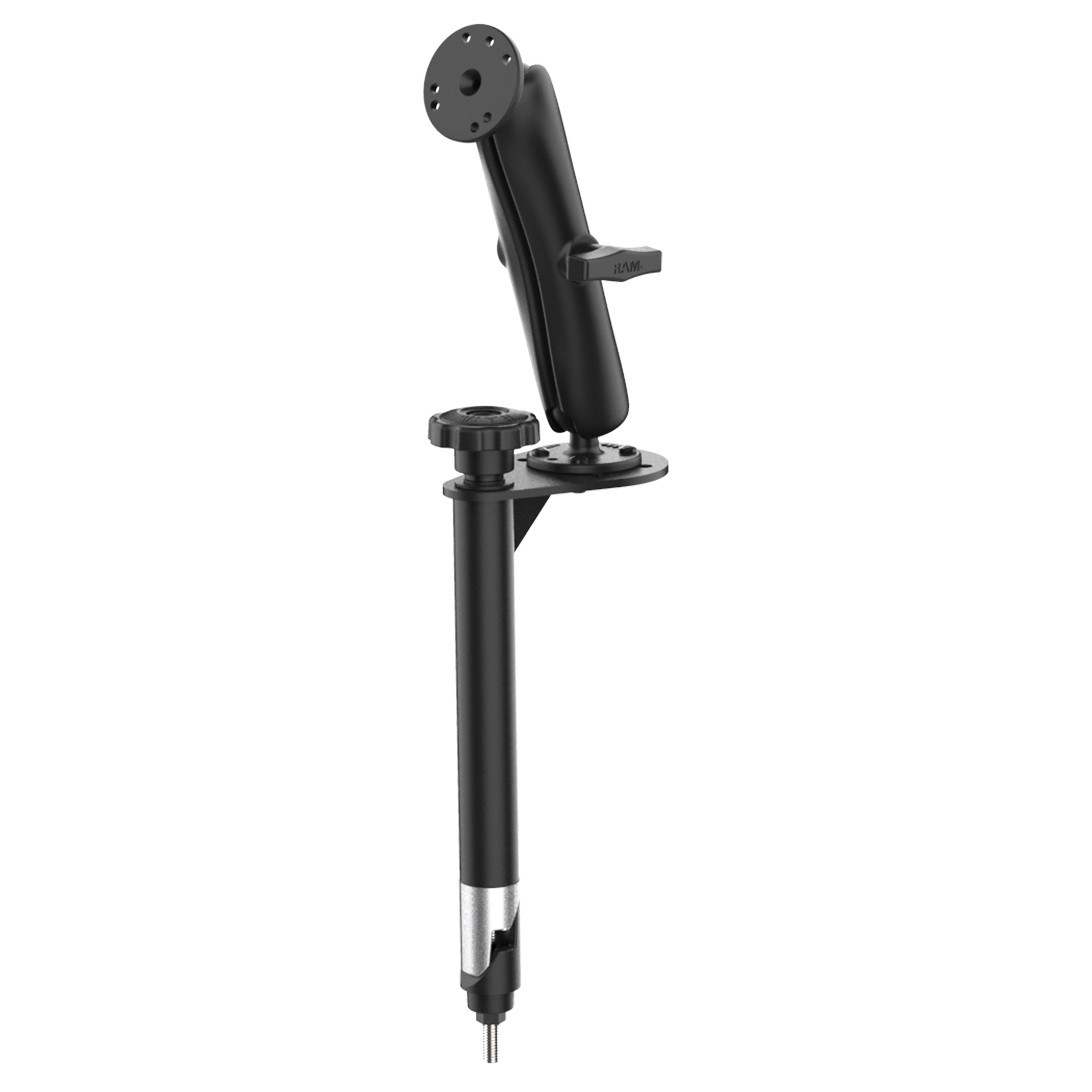 RAM® 12" bovenflenspaal met dubbele kogelhouder