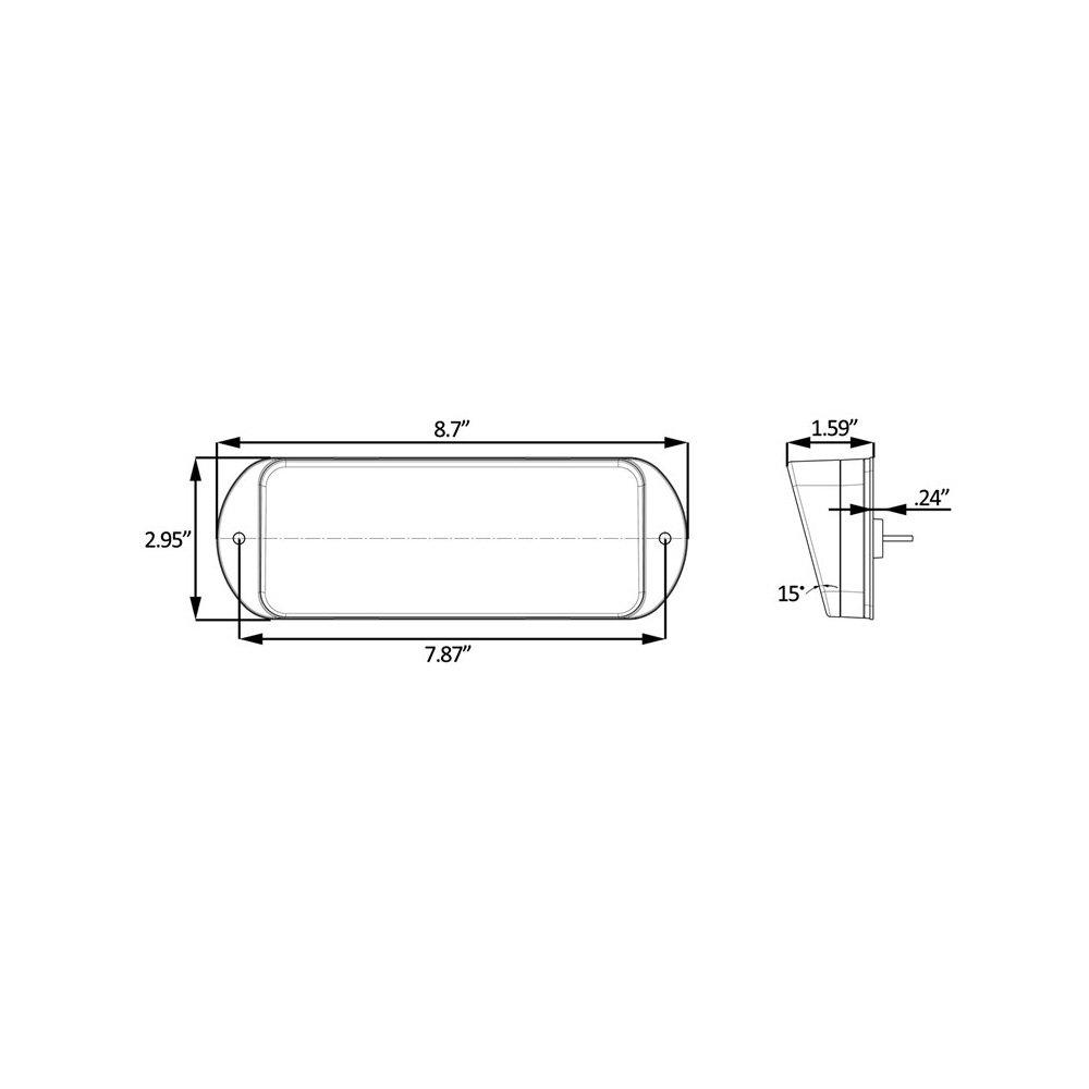 Vordachleuchte Zonenbeleuchtung LED 2400lm 12-24V schwarze Blende