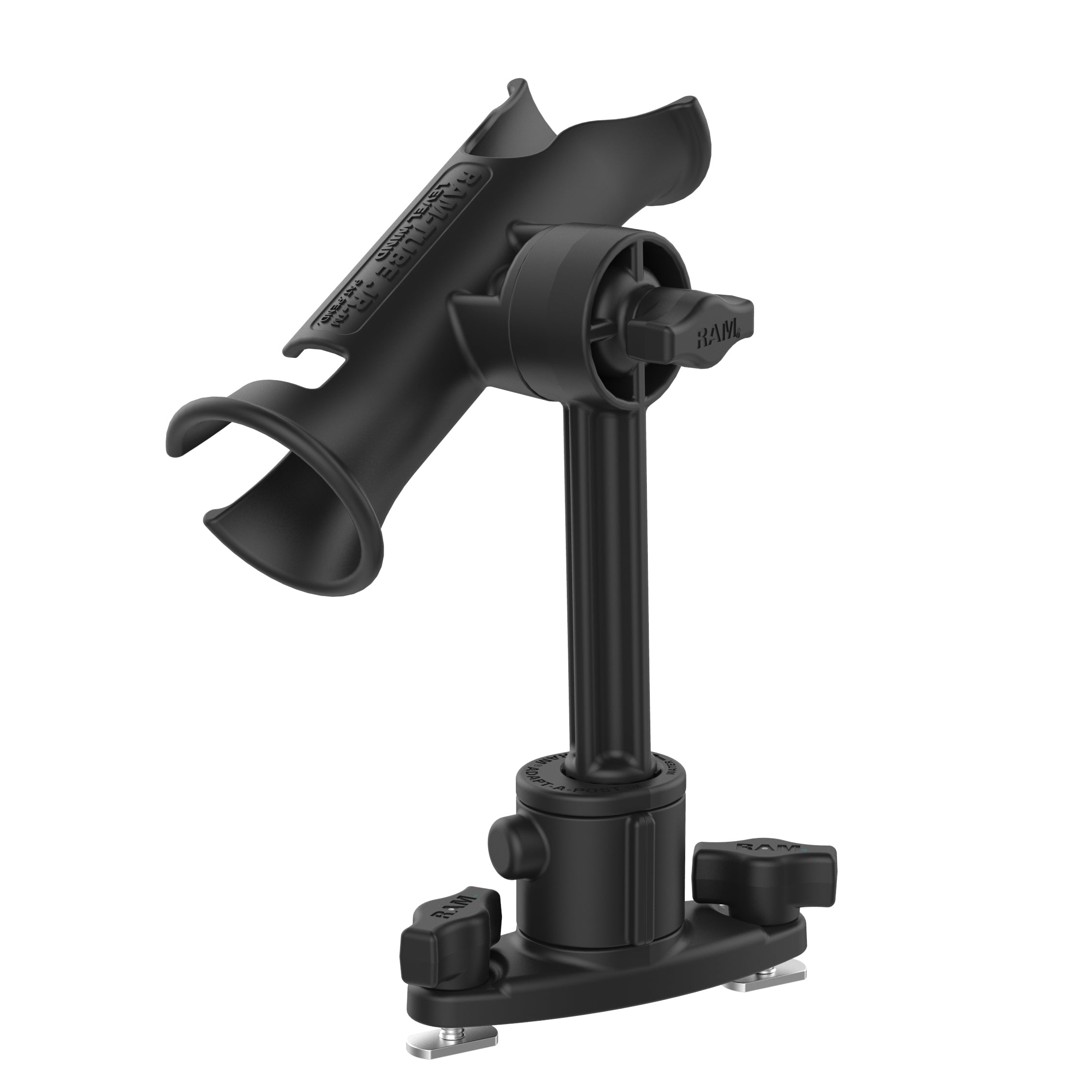 RAM® Tube Jr.™ met RAM® universele Adapt-A-Post™ dubbele T-bout railbasis