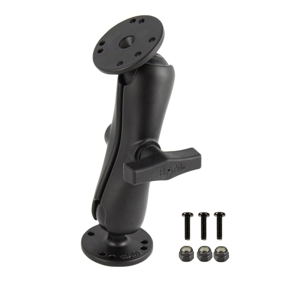 RAM® dubbele kogelhouder met Garmin Fishfinder #8-32 hardware