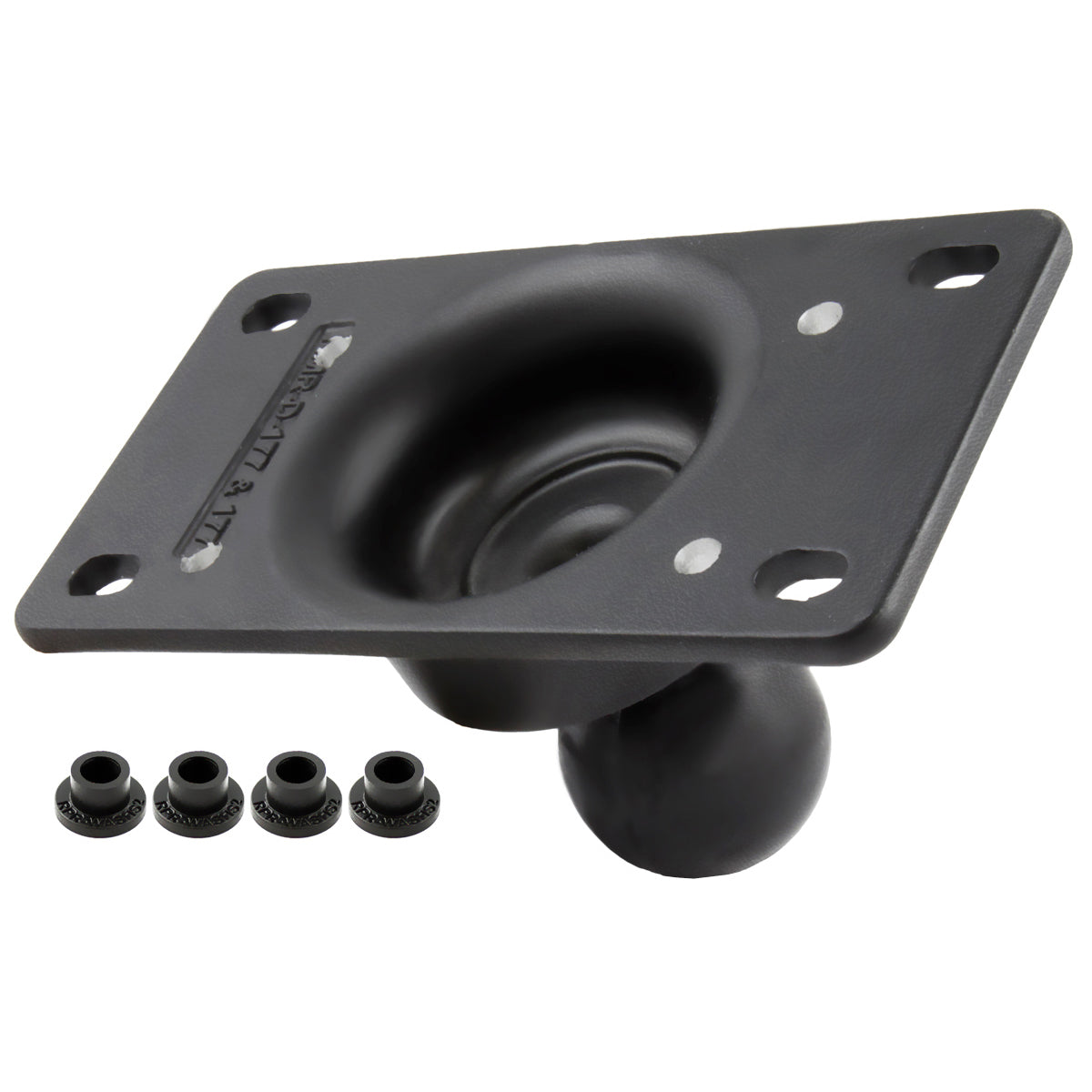 RAM® 50x100mm halve VESA-plaat met kogel en op maat voorgeboorde gaten