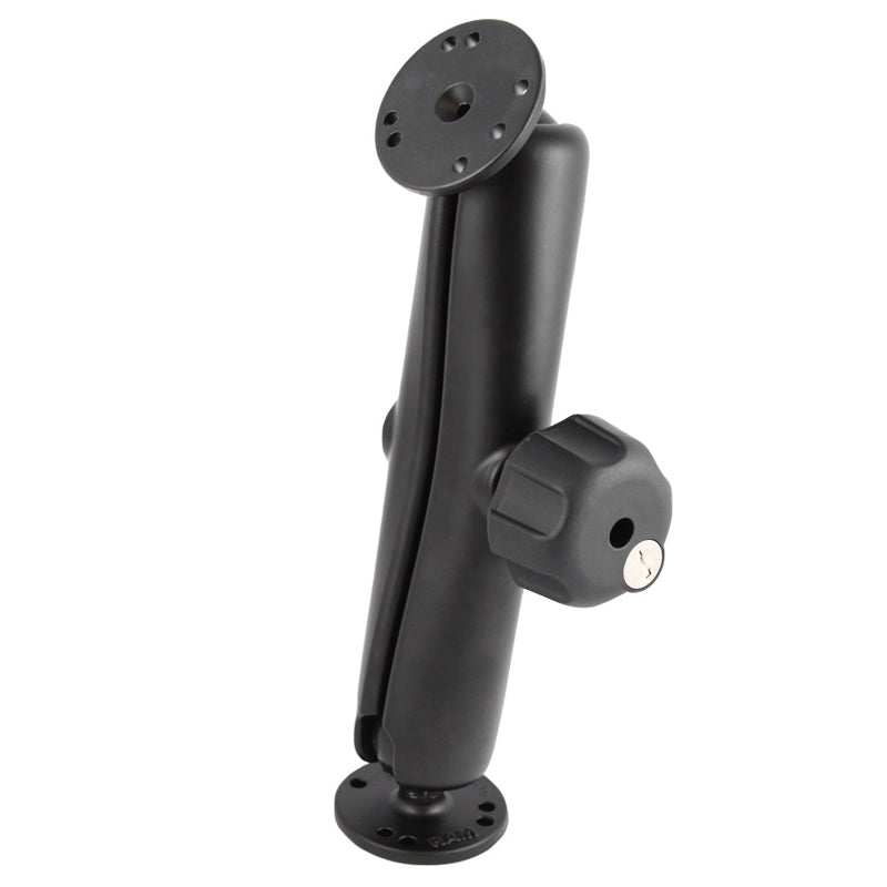 RAM® dubbele kogelhouder met knop met sleutelslot – C-formaat lang