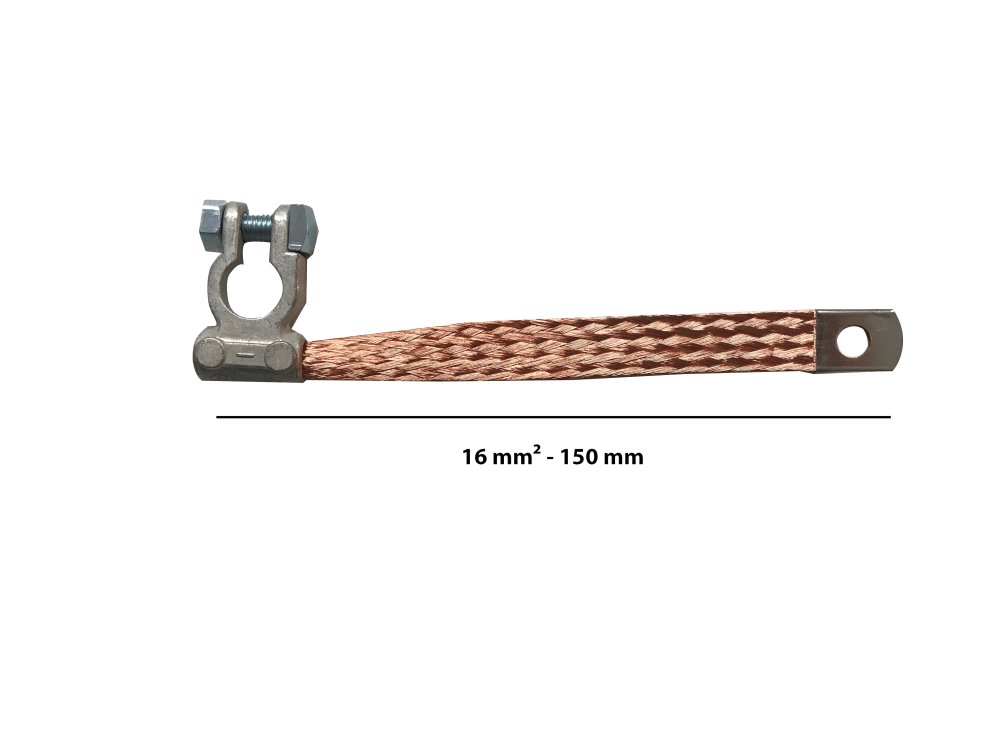 Câble de masse 16mm² 150mm Ø8mm borne de batterie