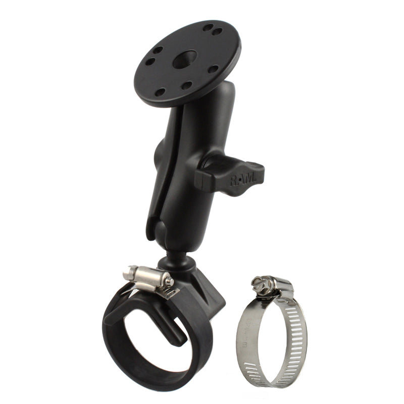 RAM® Doppel-Kugel-Bandschellenhalter mit runder Platte - mittel