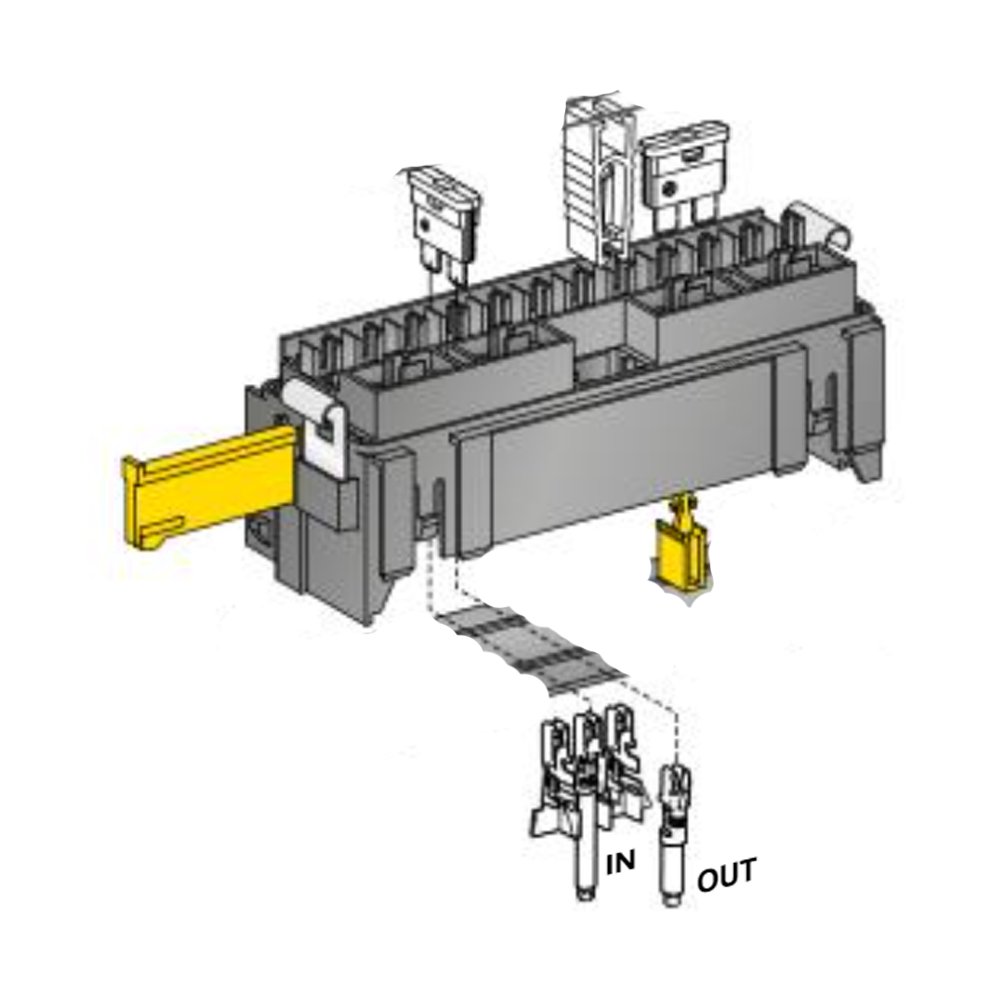 porte-fusible 16 pôles avec verrouillage secondaire