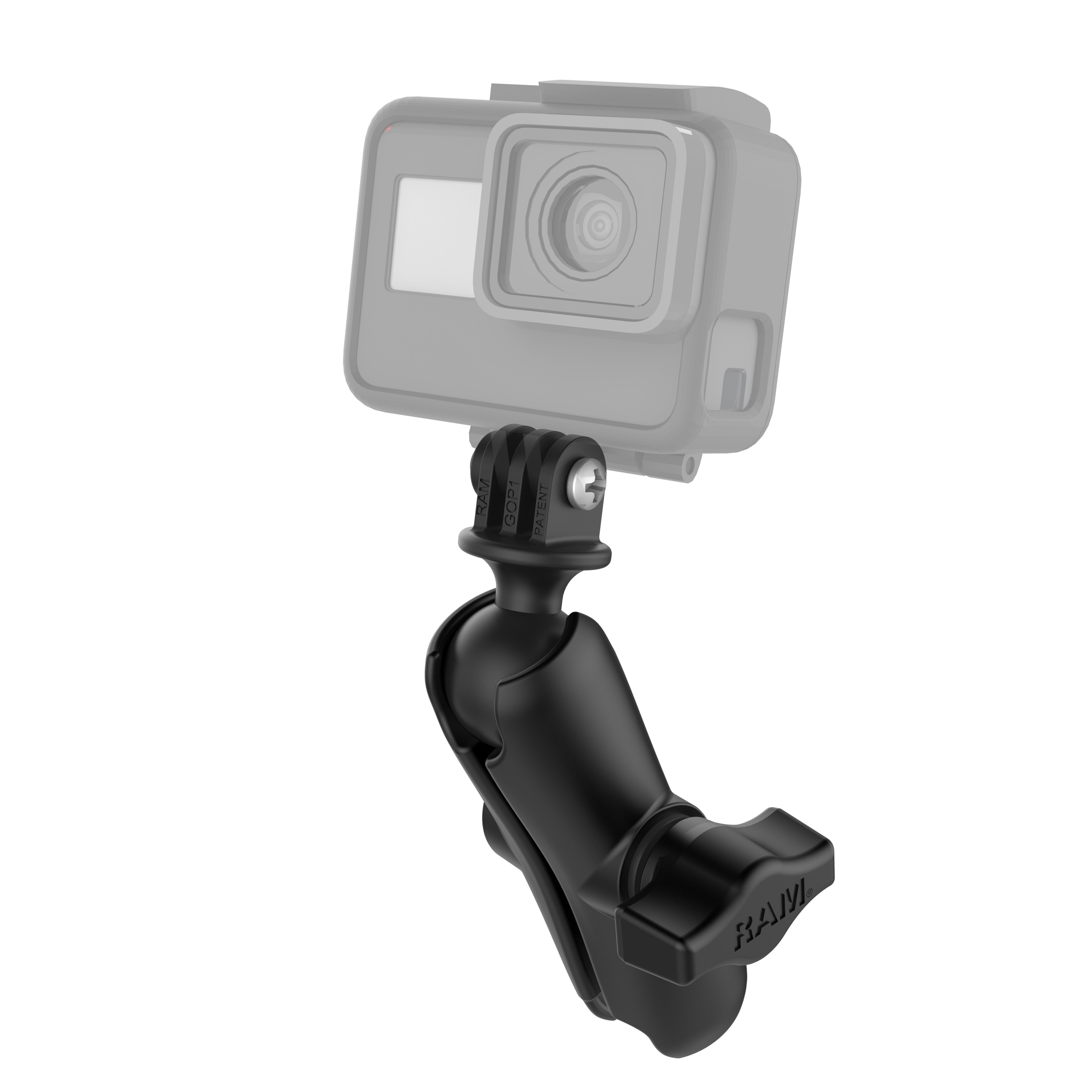 RAM® dubbel sockelarm med universell actionkameradapter
