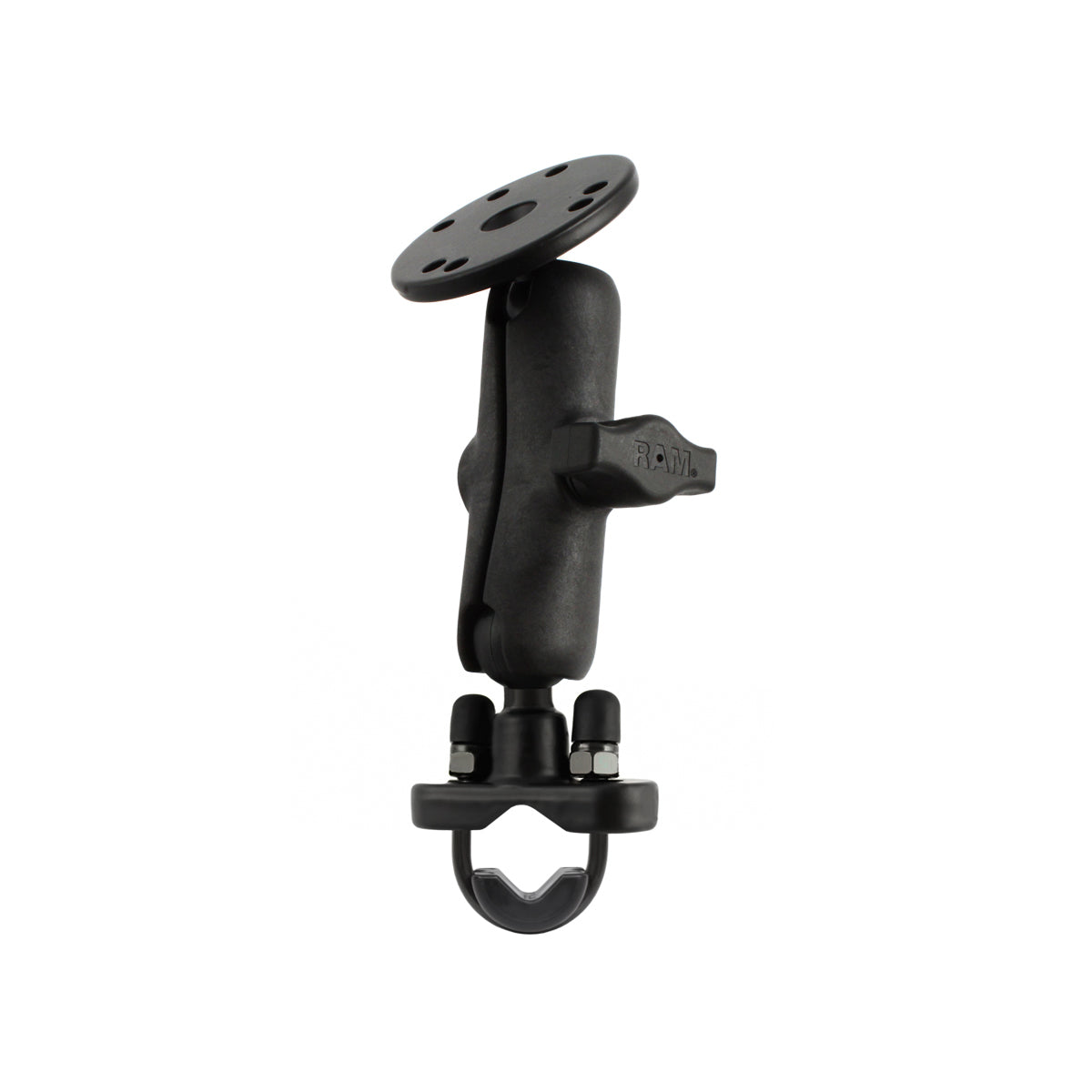 RAM® stuur U-bout composiet dubbele kogelhouder met ronde plaat