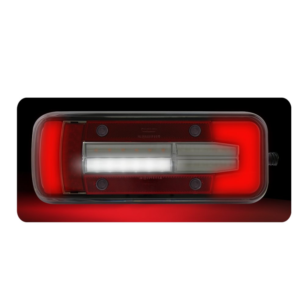 Achterlicht LED 12-24V 8-functie 2m kabel links GloTrac