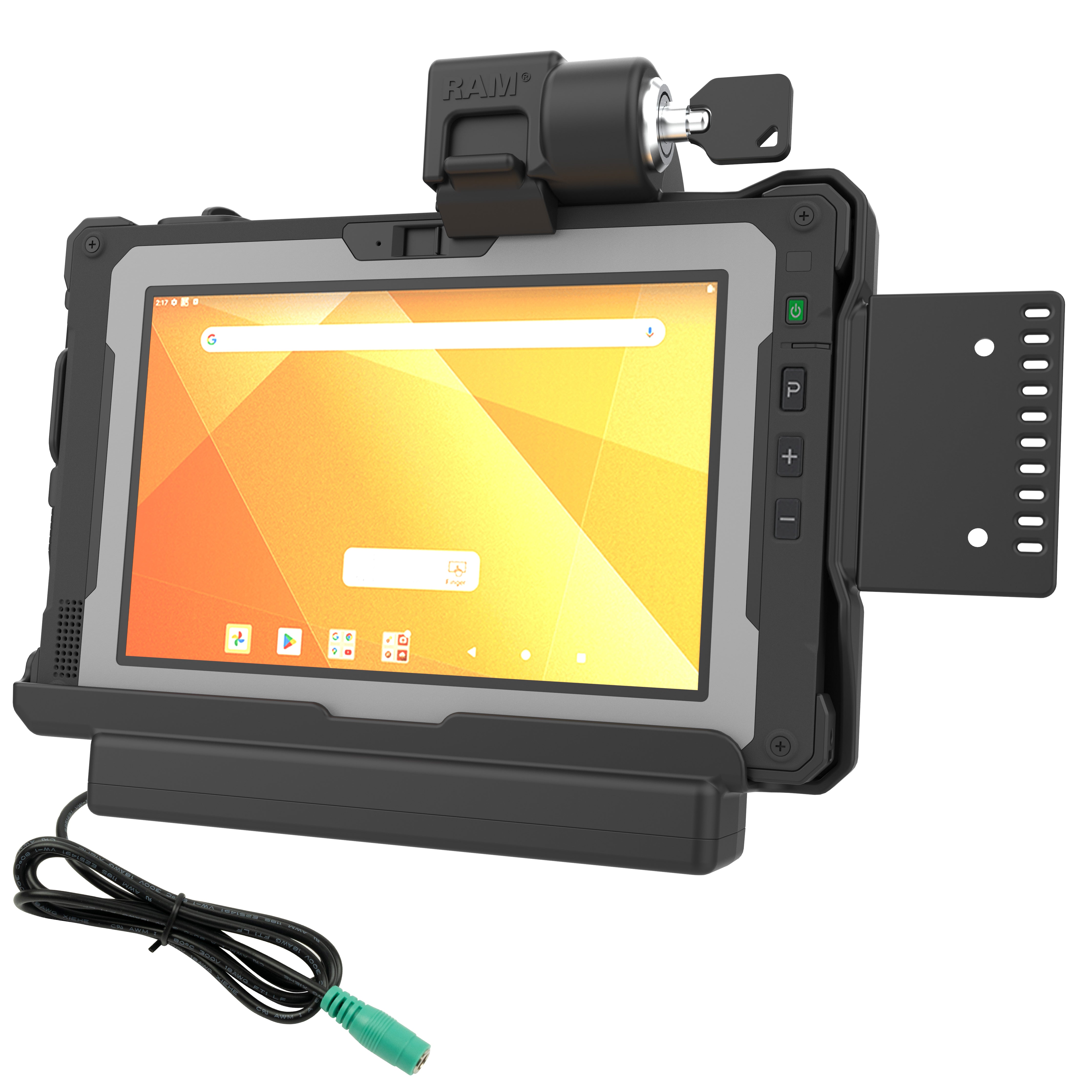 Base de conexión con alimentación bloqueable RAM® Form-Fit para Getac ZX80