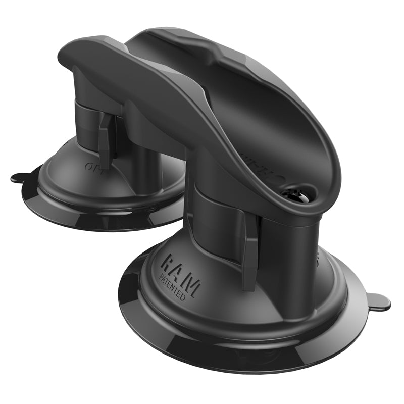 RAM® Tough-Clip™ peddelhouder met dubbele RAM® Twist-Lock™ zuignap