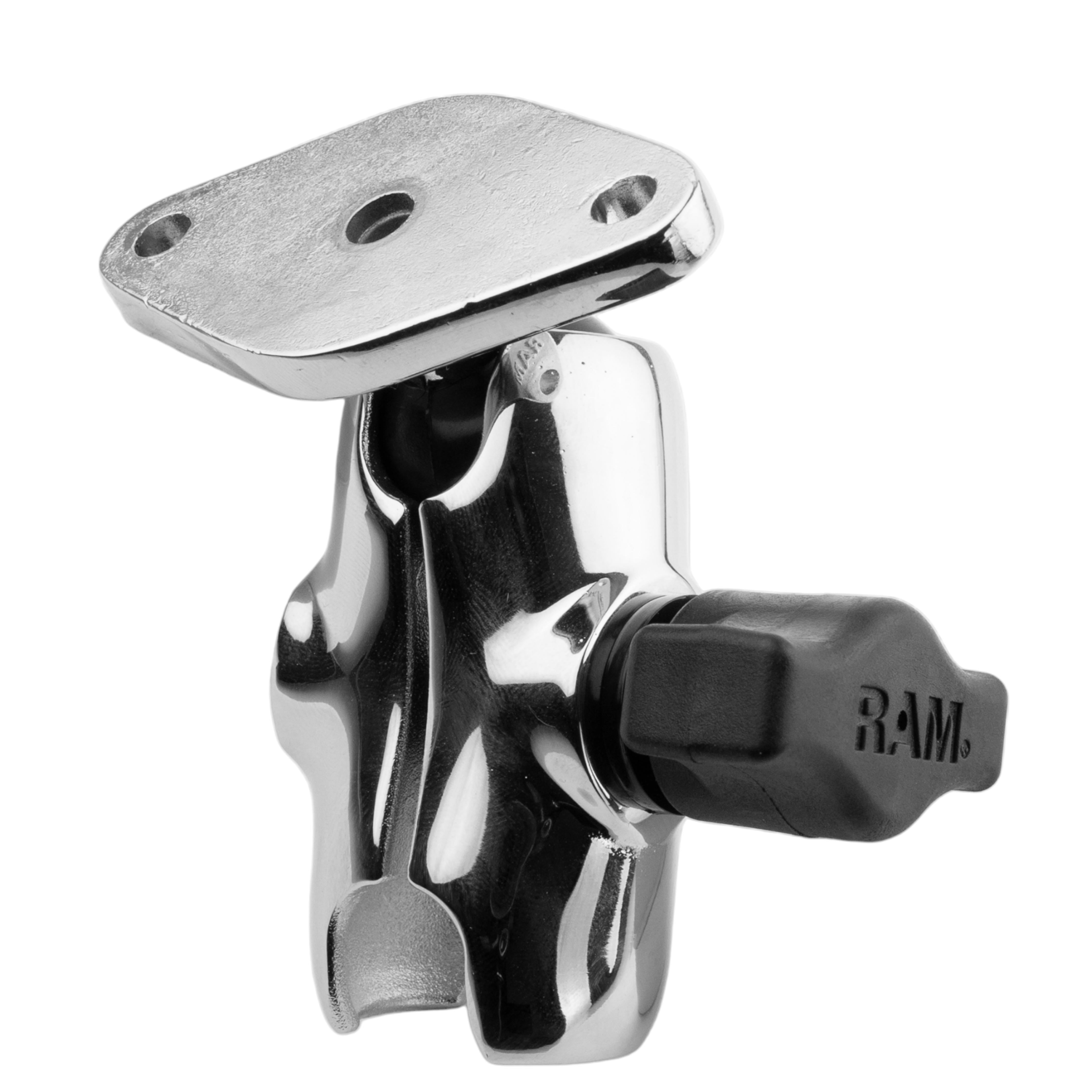 Braccio RAM® cromato a doppia cavità con piastra a diamante - braccio corto