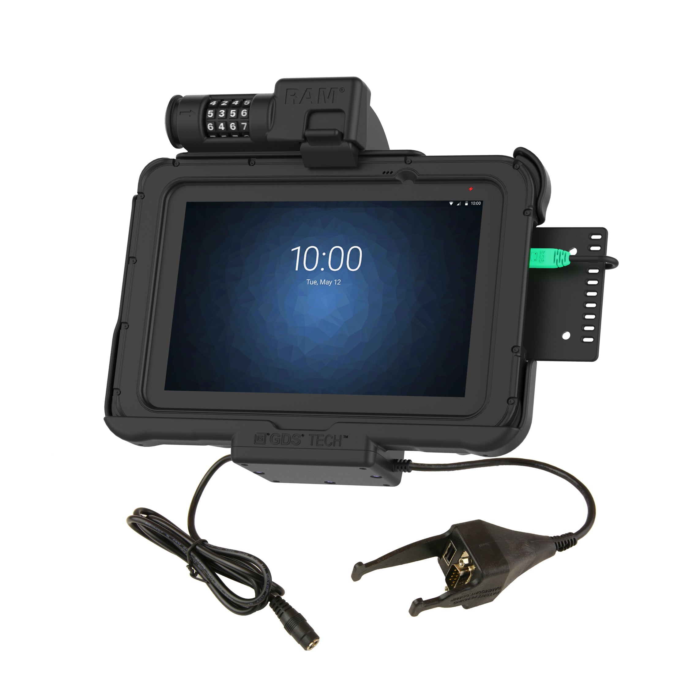GDS® dock met cijferslot, voeding + data & DB9 voor Zebra ET5x 8.3" & 8.4"