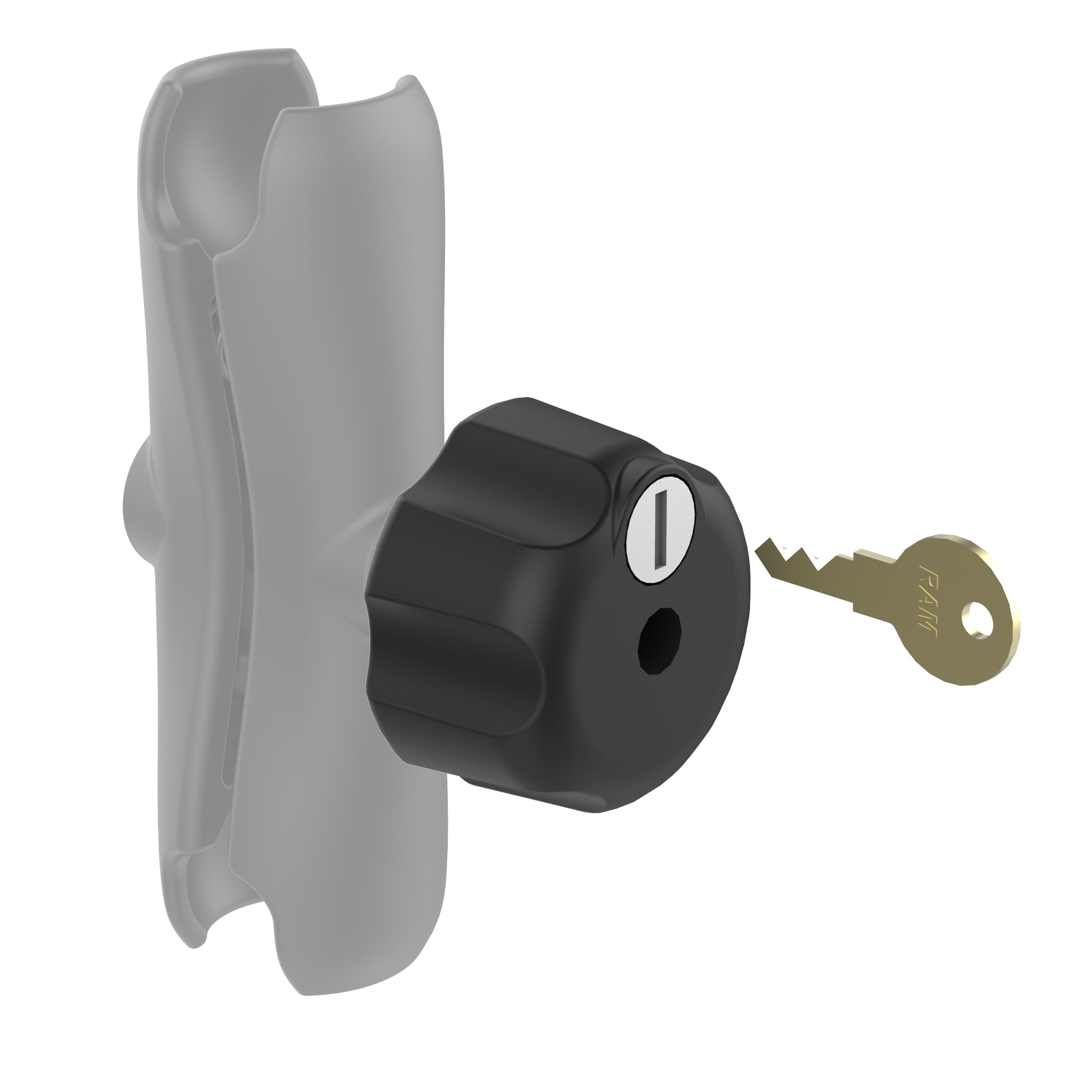 Bouton à serrure RAM® avec insert en laiton pour bras à rotule format C