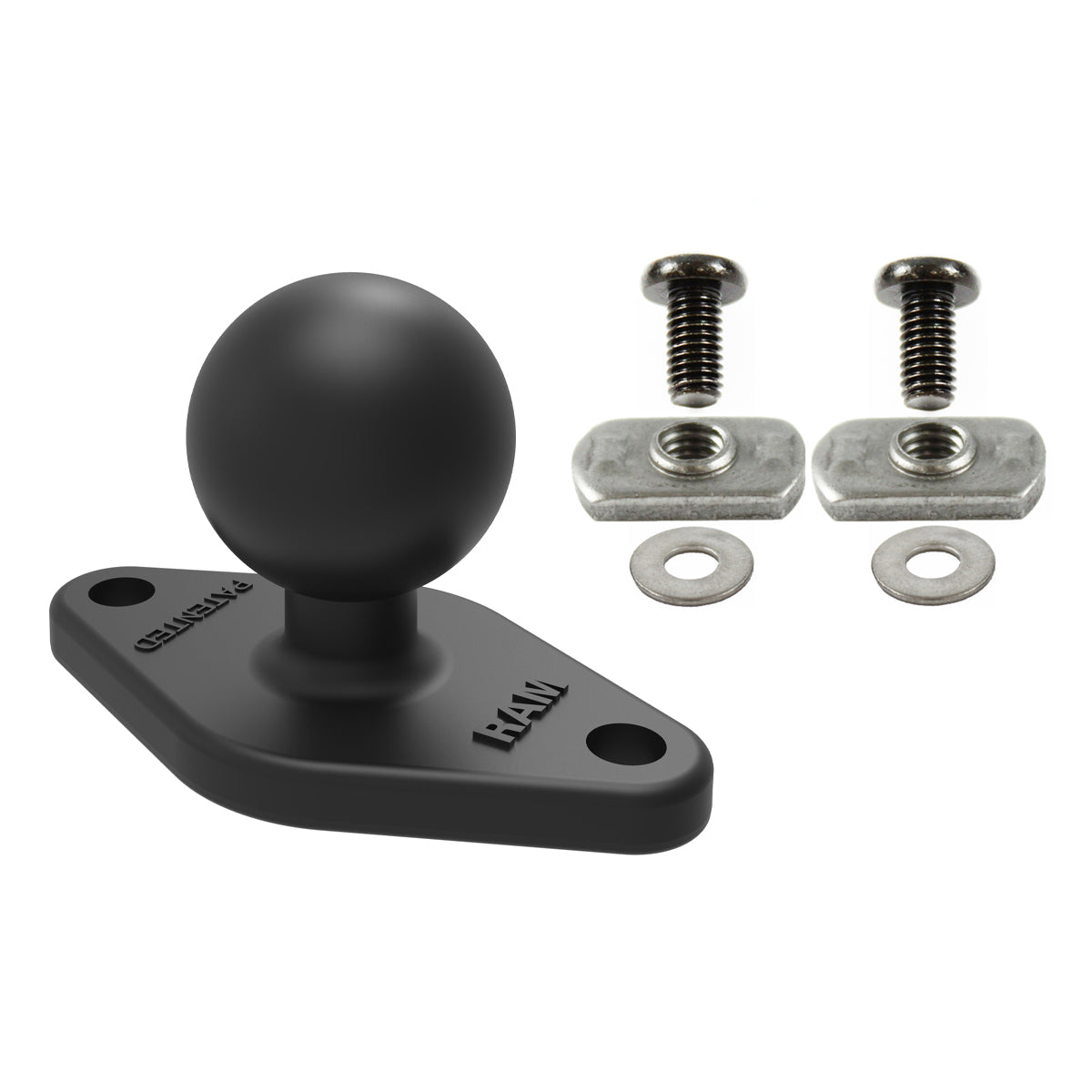 RAM® ball adapter with mounting hardware for flat panel - 3/8" screws