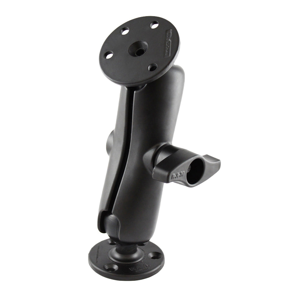 RAM® double ball holder with two large round plates - D size medium