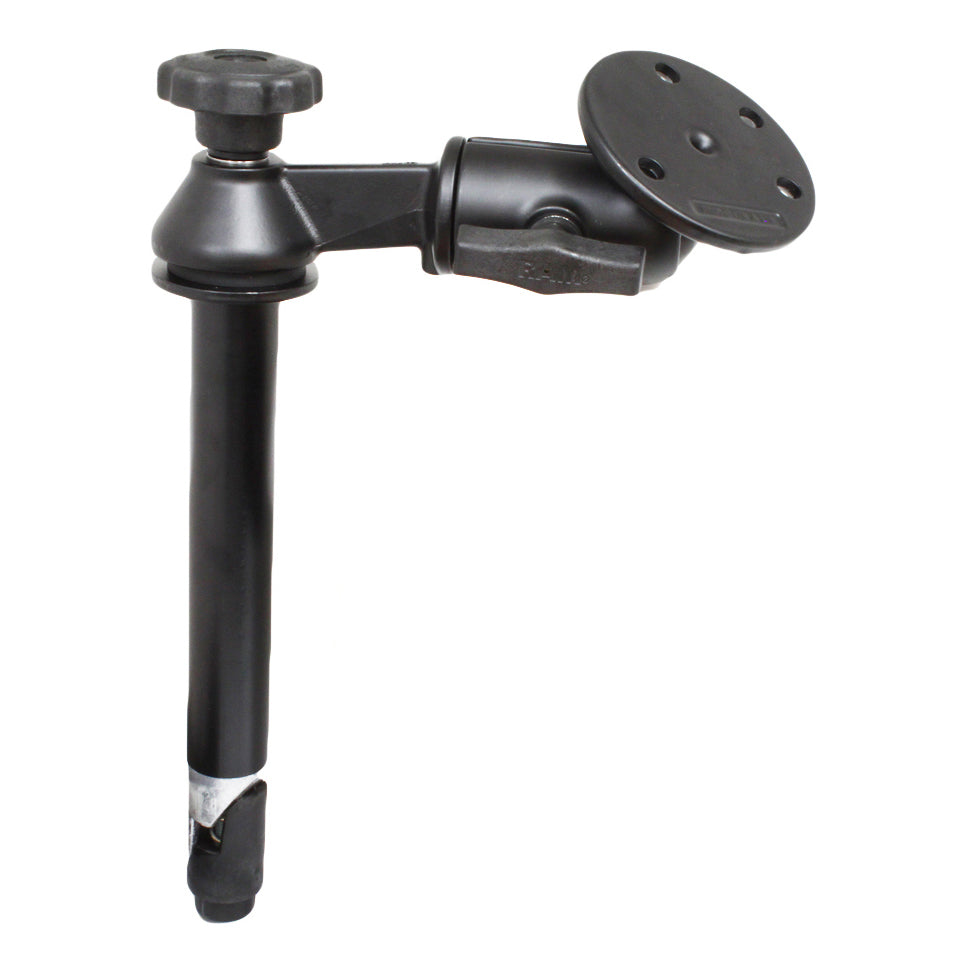 RAM® 8" bovenste paal met enkele zwenkarm en grote ronde plaat