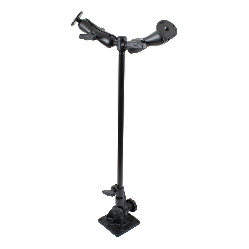 RAM® voetstukhouder met 24" buis en twee dubbele kogelhouders