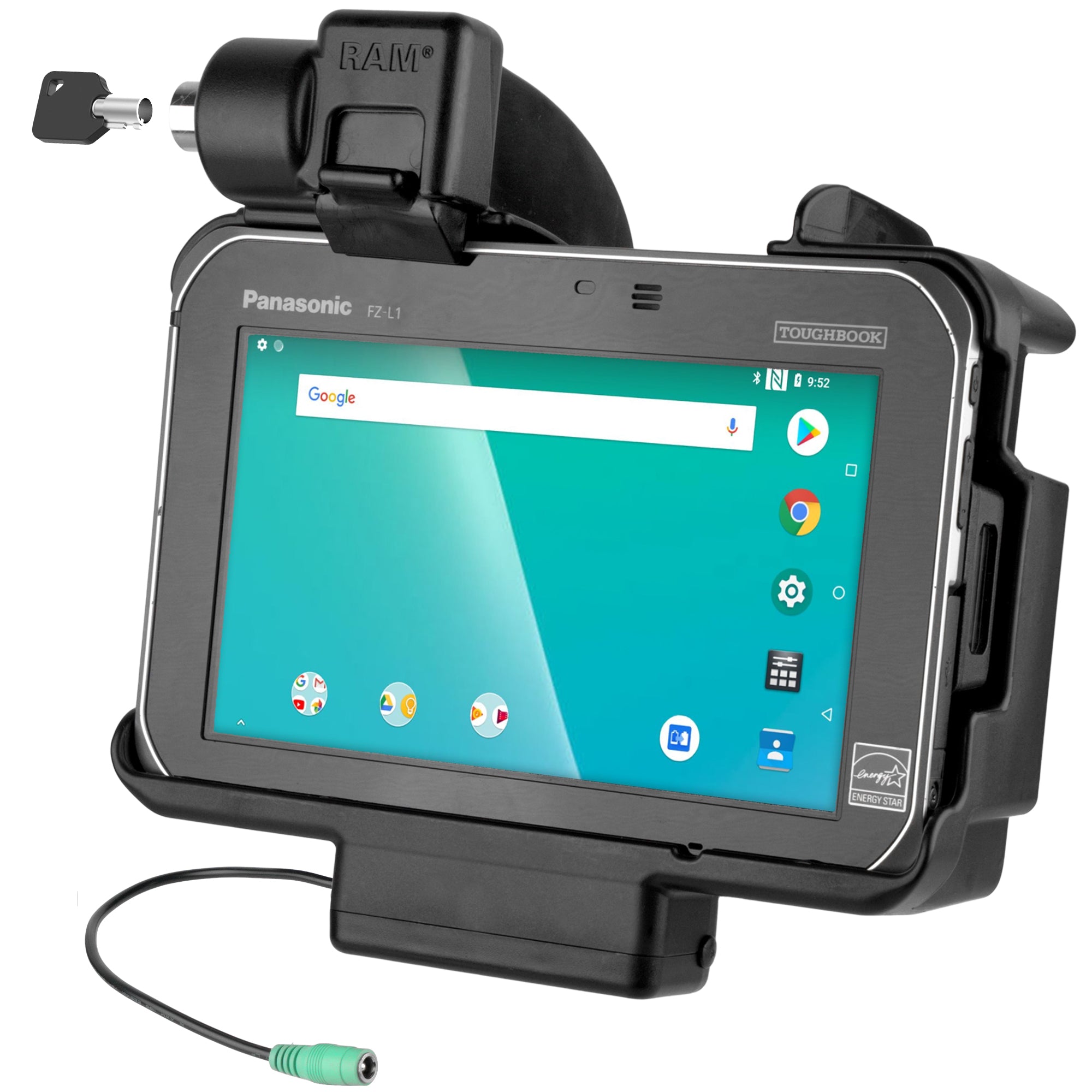 Stacja dokująca RAM® z zasilaniem i zamkiem na klucz dla Panasonic FZ-S1 & FZ-L1