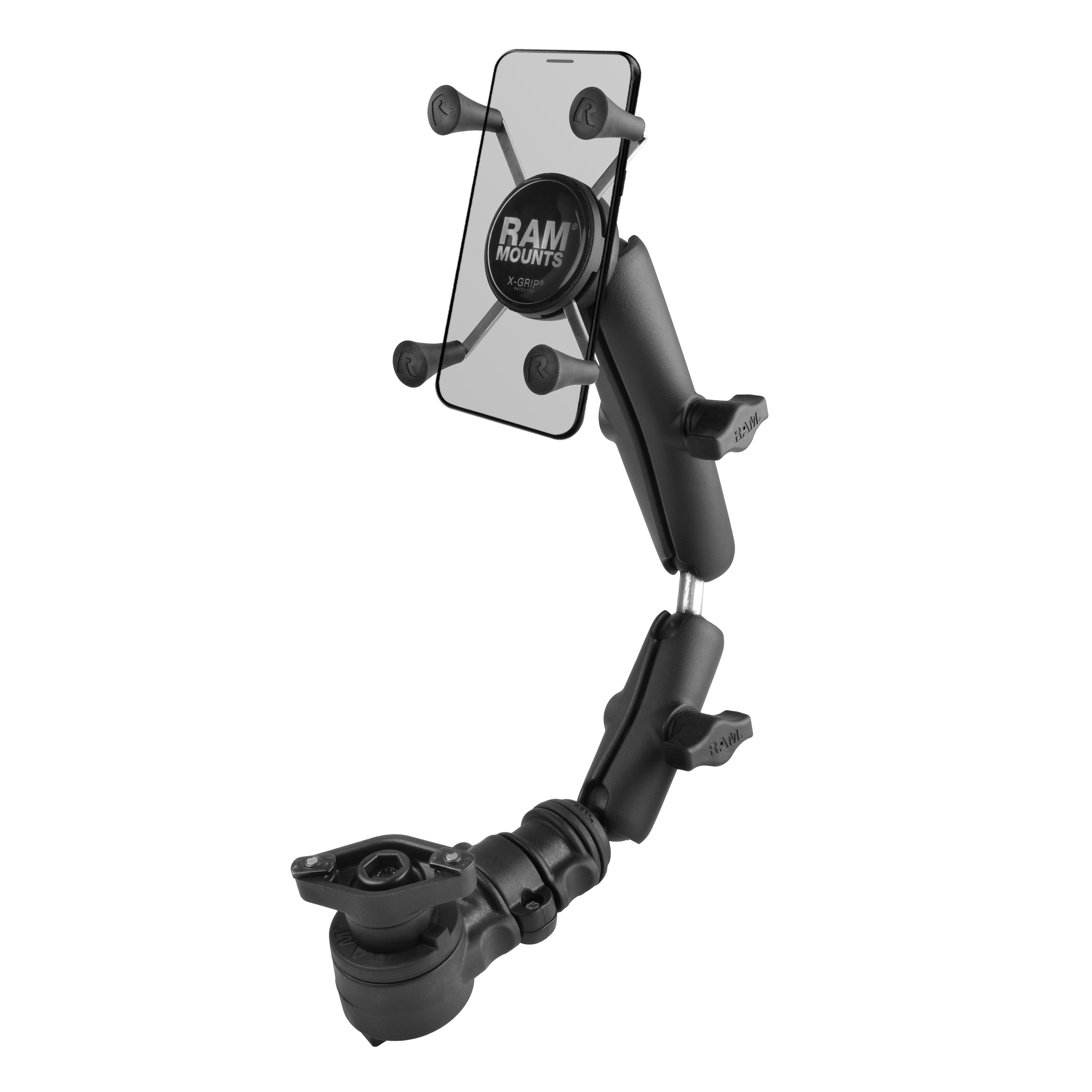RAM® telefoonhouder voor rolstoelarmleuningen met quick-release en zwenkfunctie