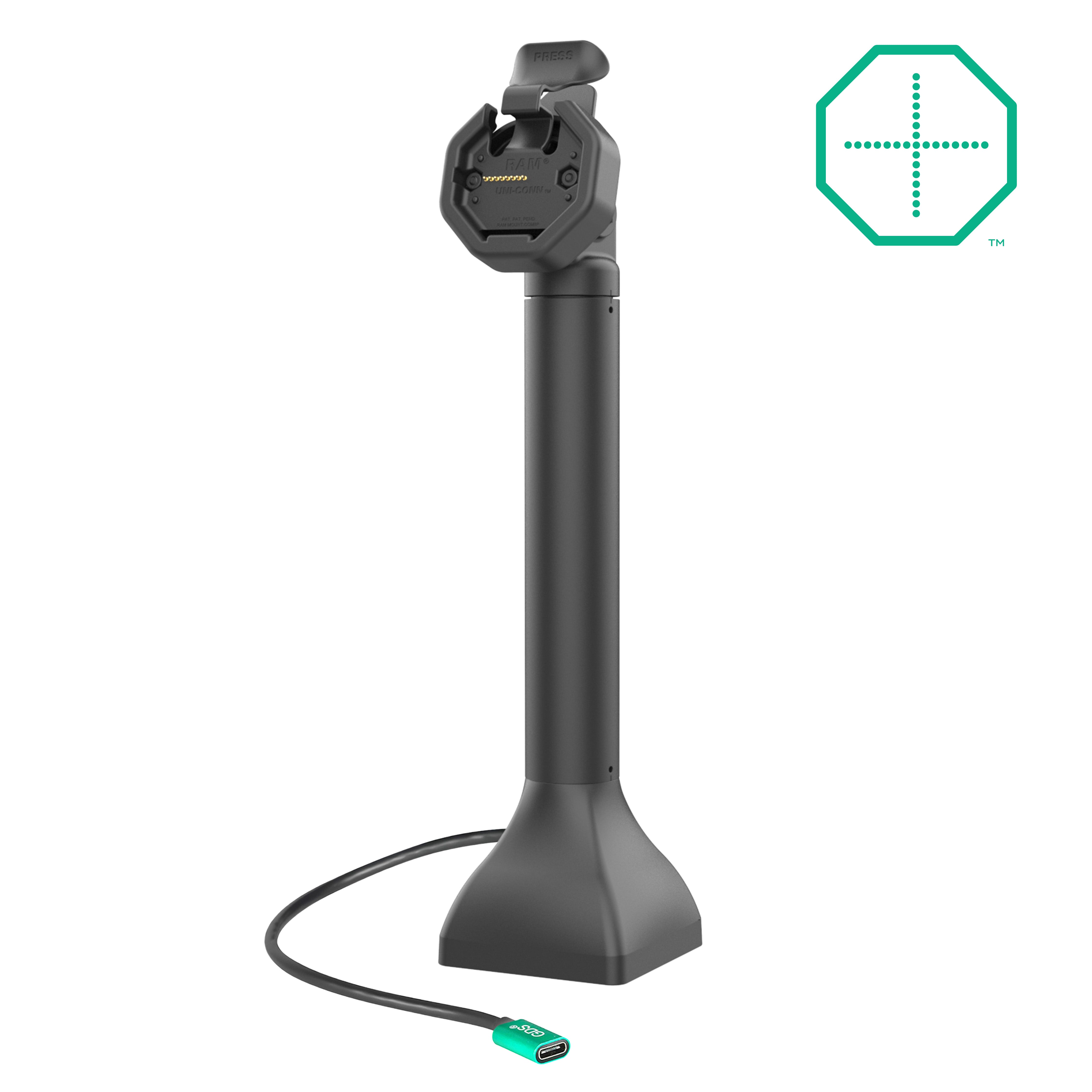 GDS® Uni-Conn™ Powered 14" voetstukdock met USB-C