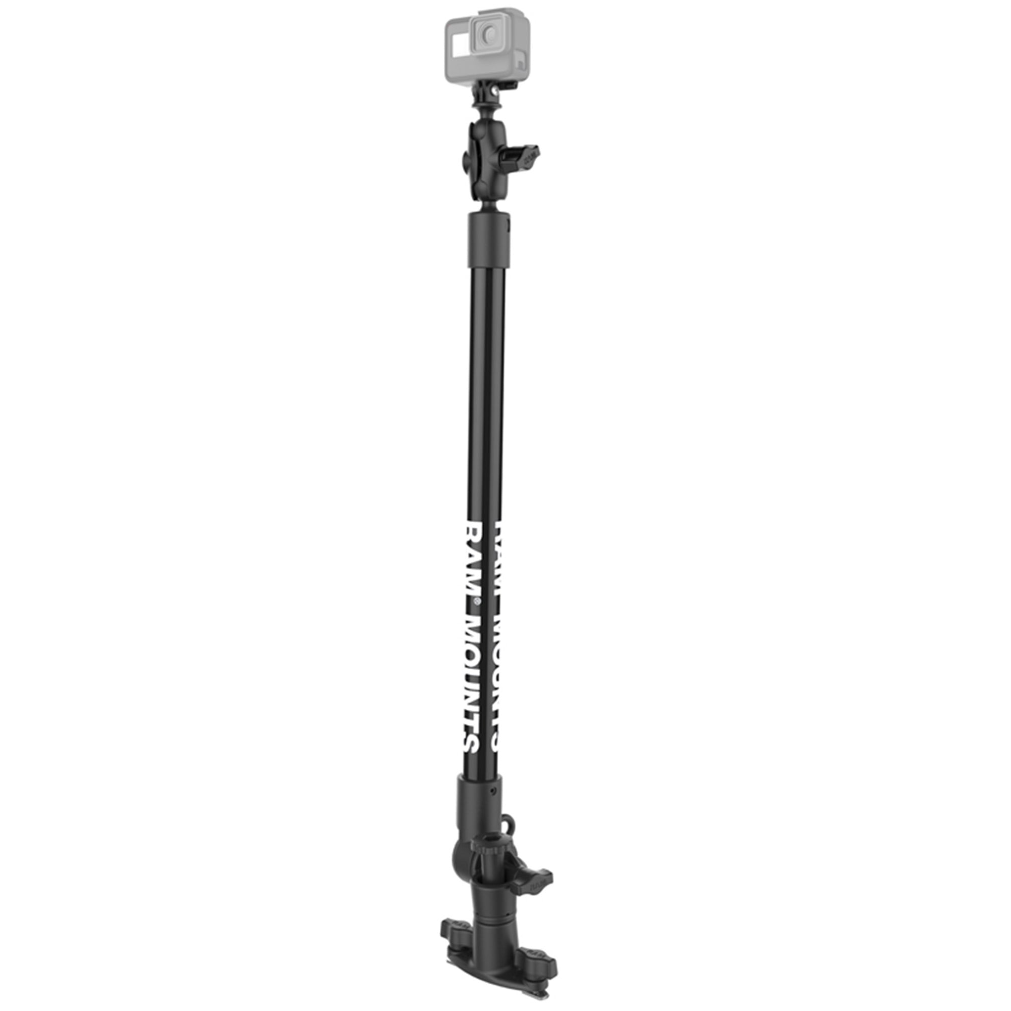 RAM® Tough-Pole™ 24" camerahouder met enkele buis en dubbele railbasis